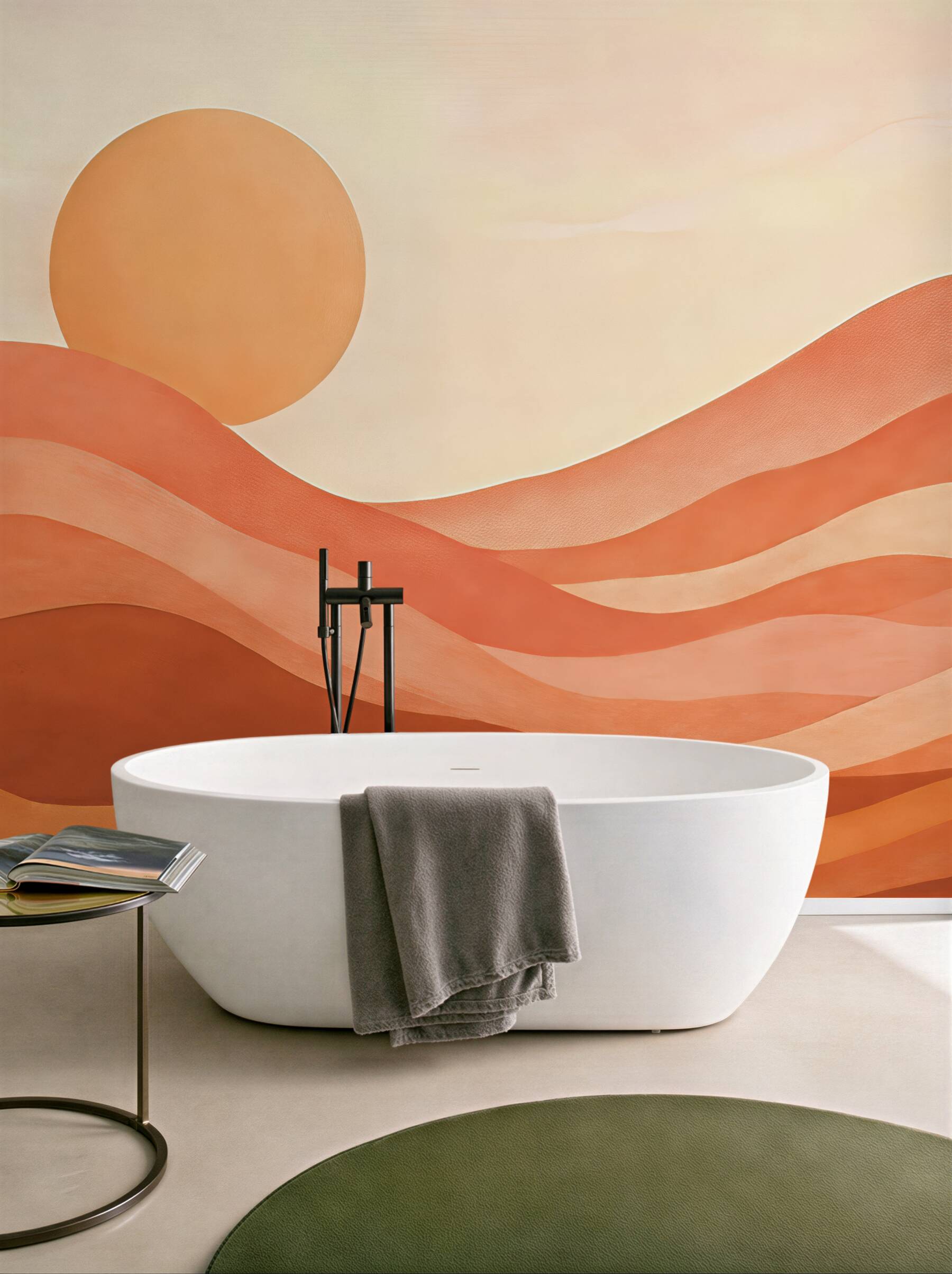 Fototapeta morelowe fale pustynnego słońca