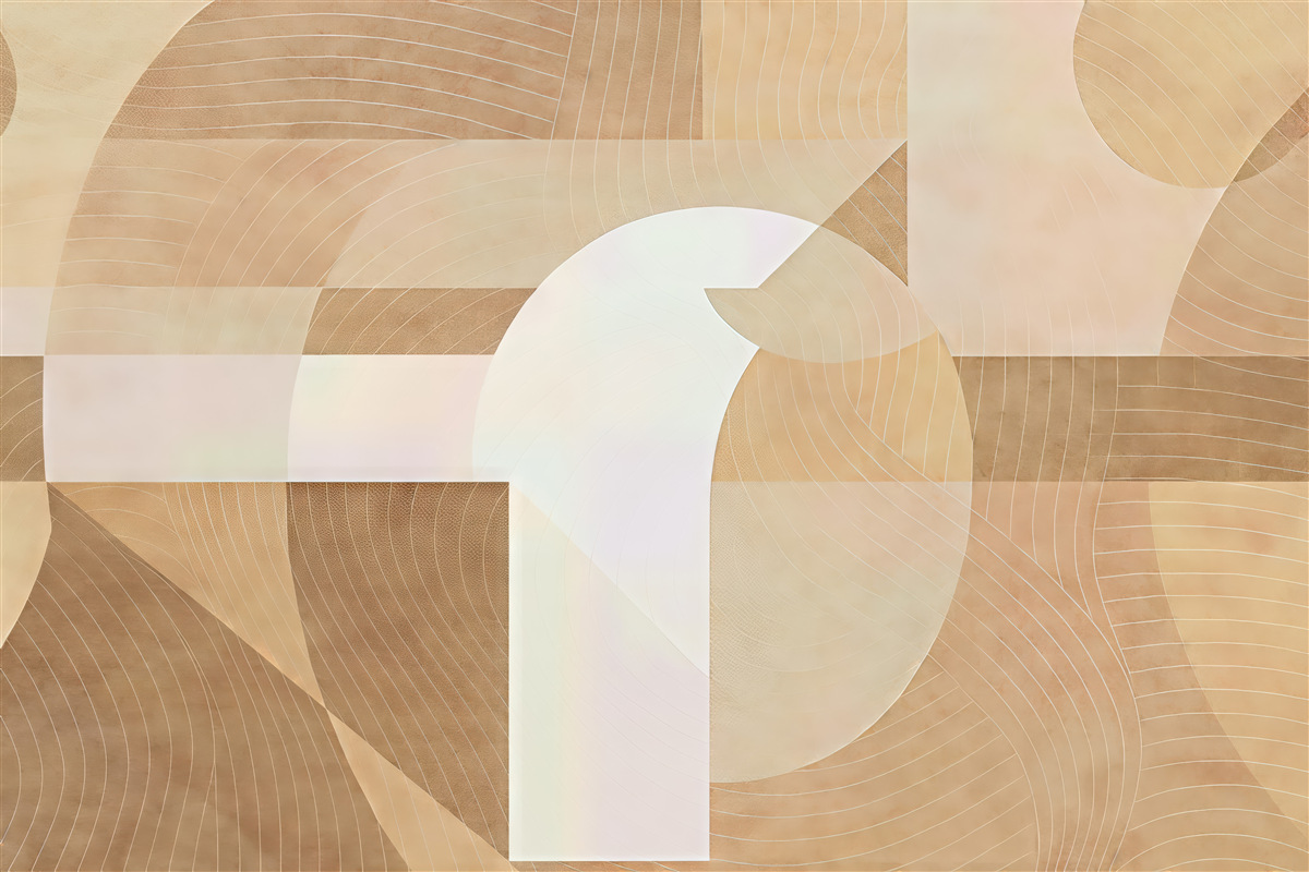 Fototapeta beżowa geometria w subtelnym rytmie