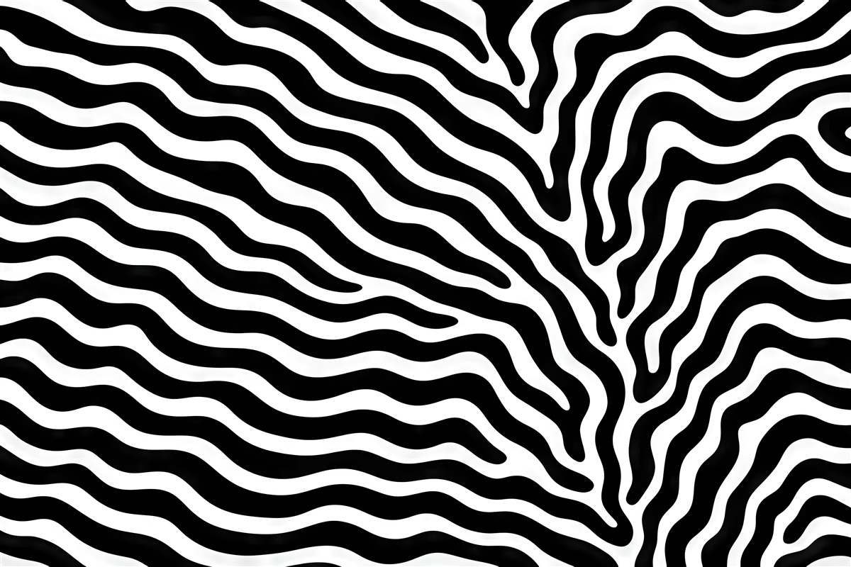 Fototapeta zebra w nowoczesnych falach