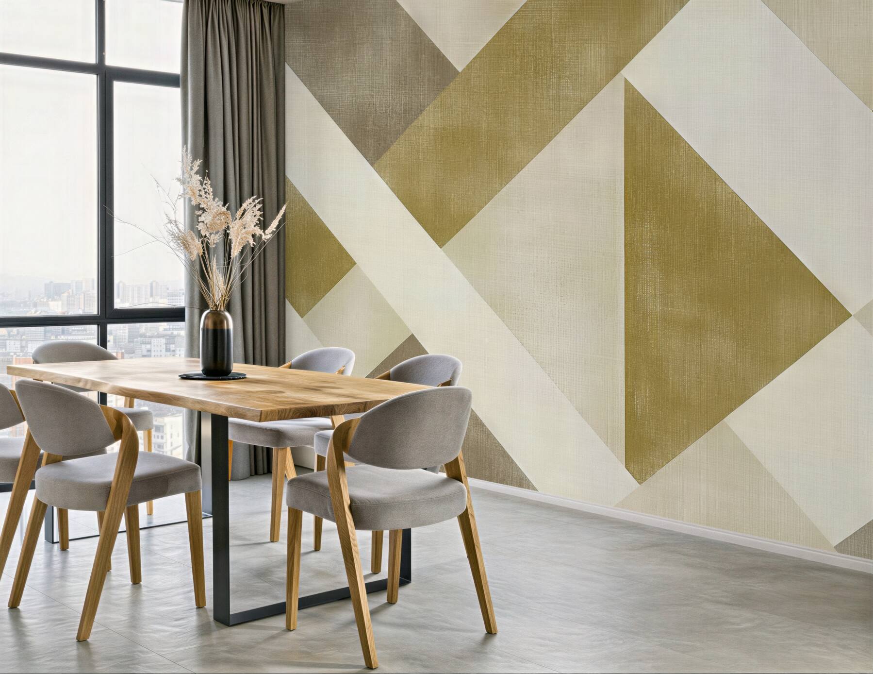 Fototapeta beżowa geometria eleganckiego spokoju