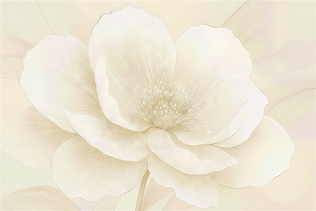 Fototapeta kremowy kwiat delikatnej elegancji