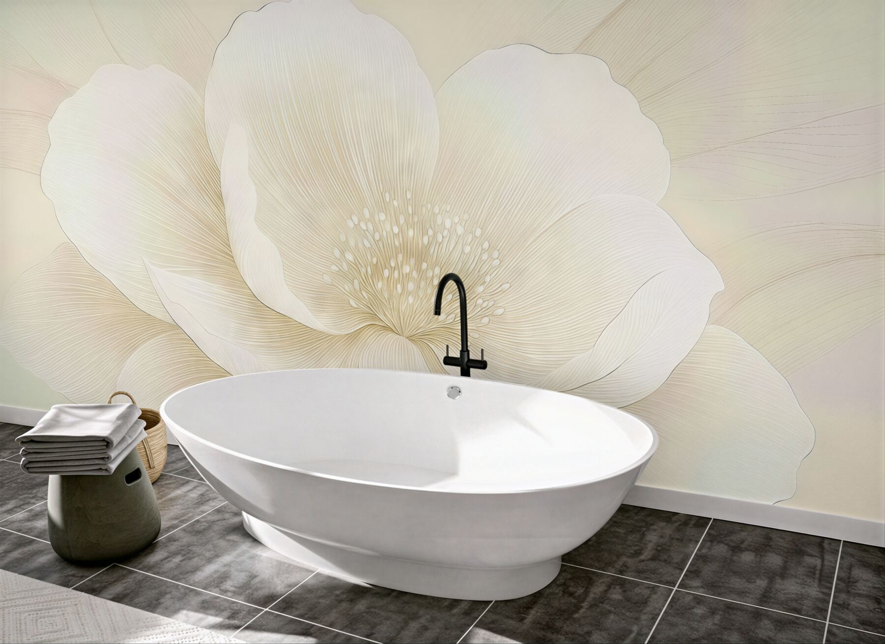 Fototapeta kremowy kwiat delikatnej elegancji