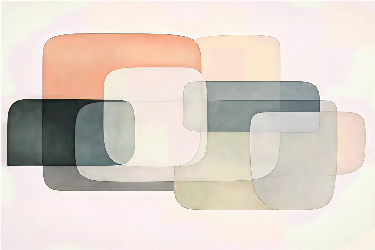 Fototapeta abstrakcyjne pastelowe formy retro
