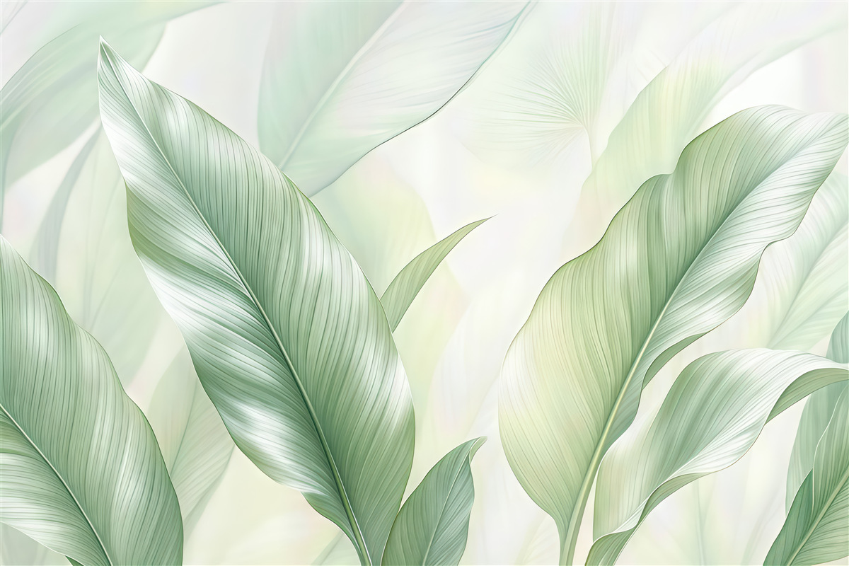 Fototapeta pastelowe liście w subtelnej harmonii