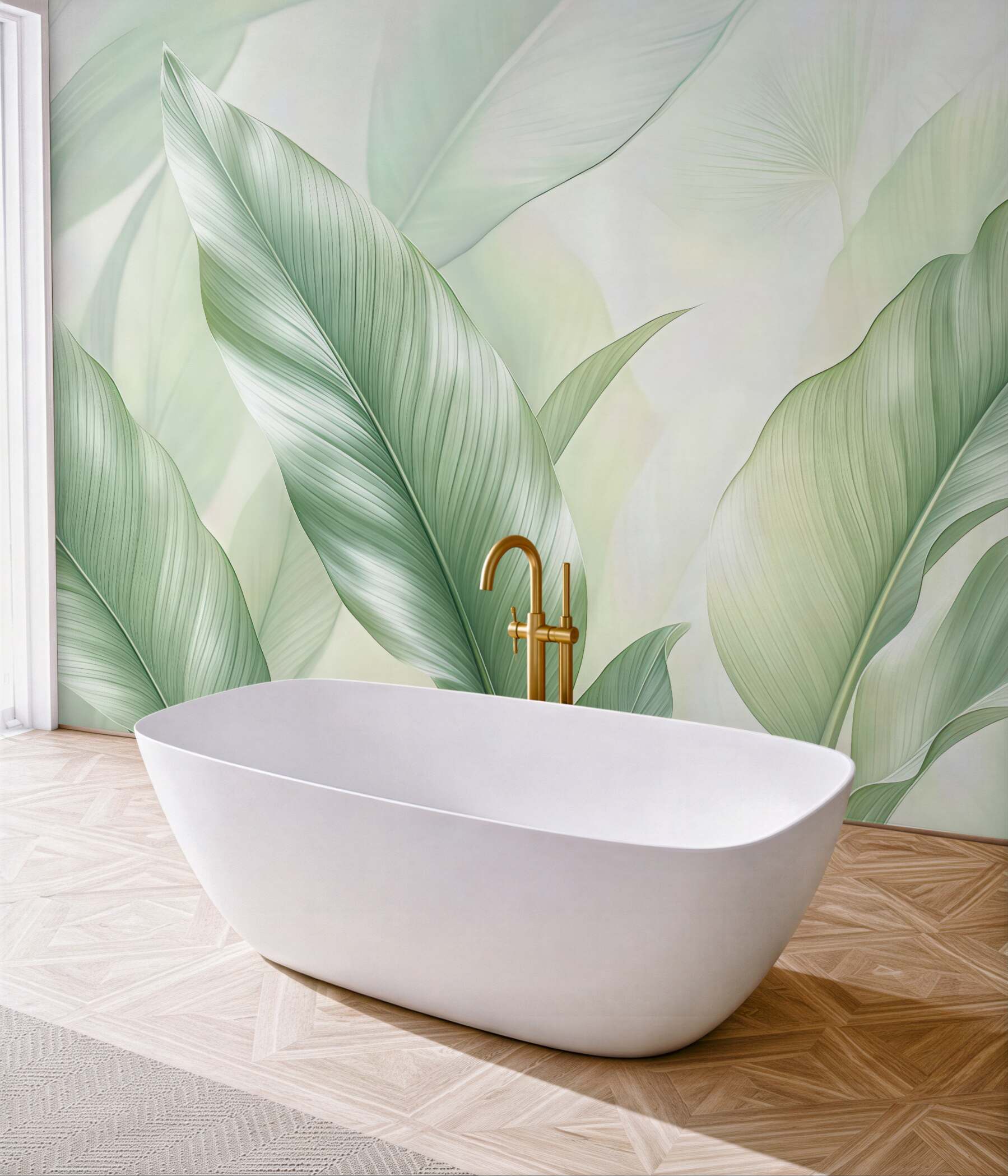 Fototapeta pastelowe liście w subtelnej harmonii