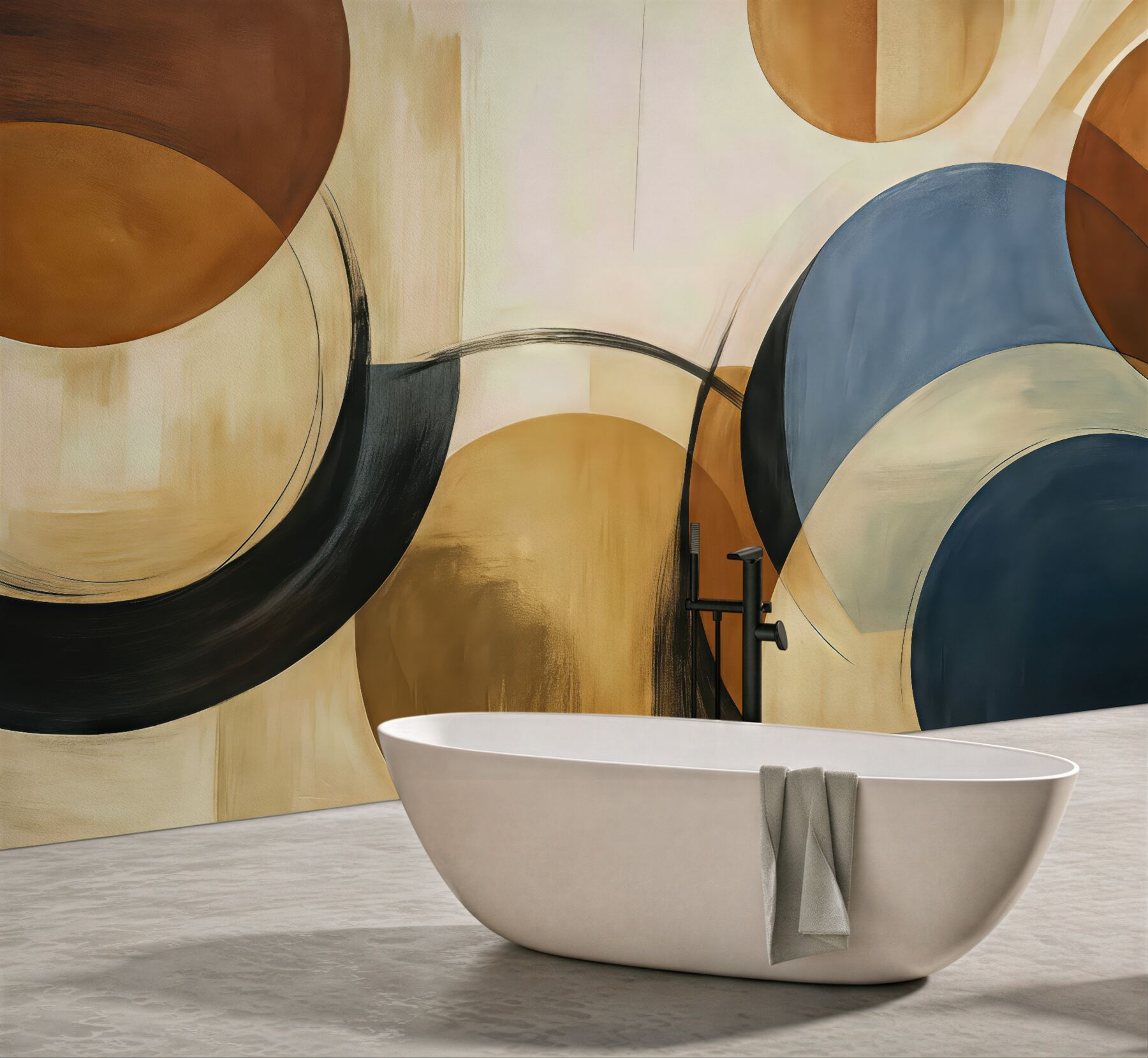 Fototapeta abstrakcyjne łuki w ciepłych barwach