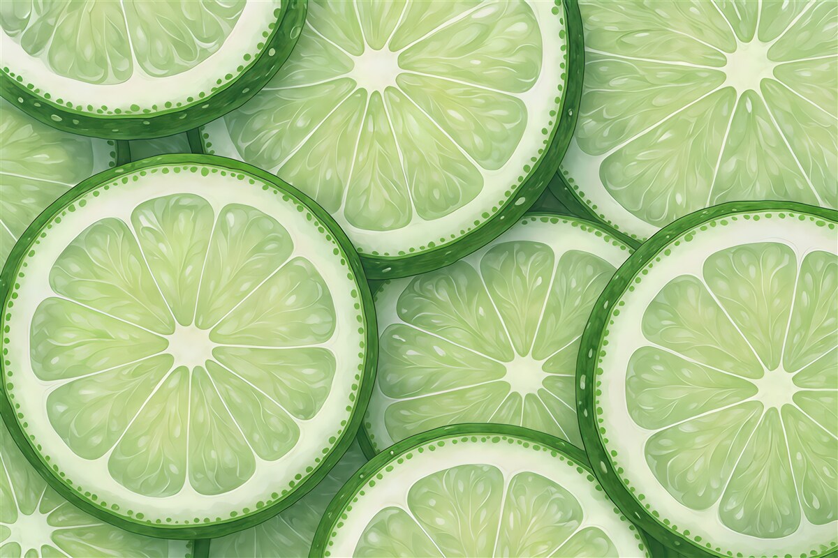 Fototapeta soczyste plasterki limonki