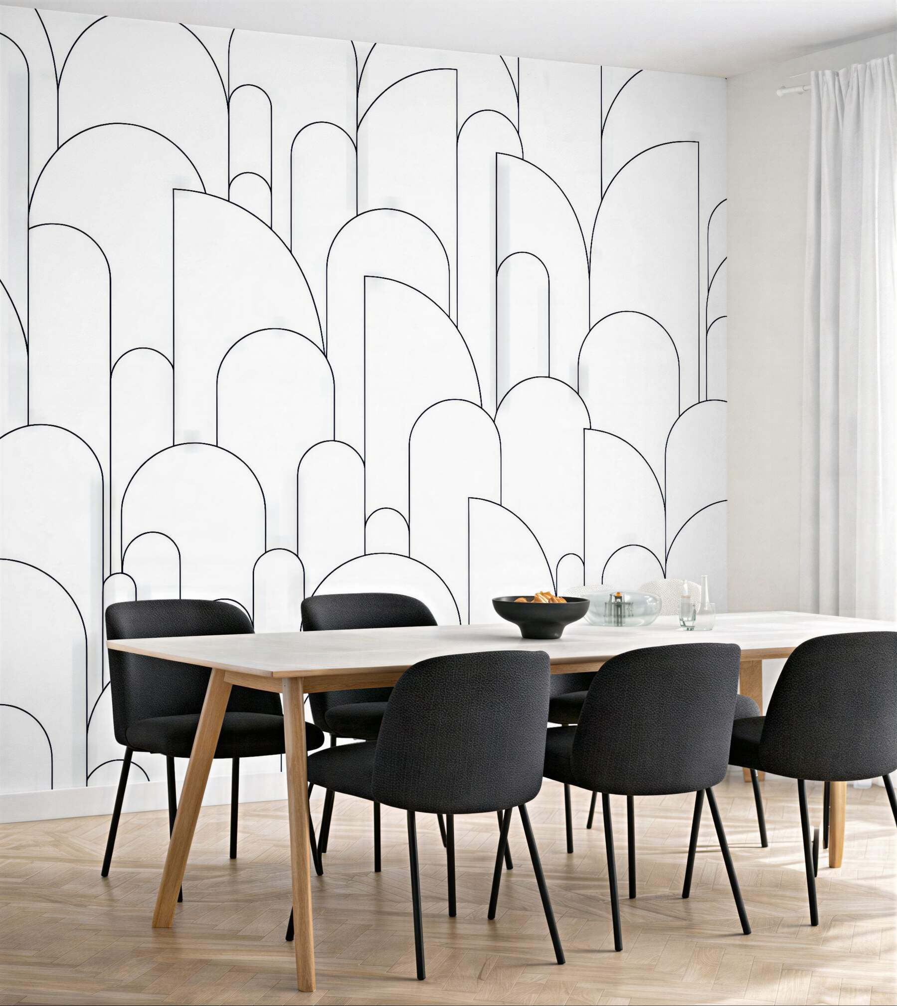 Fototapeta minimalistyczne łuki w nowoczesnym rytmie