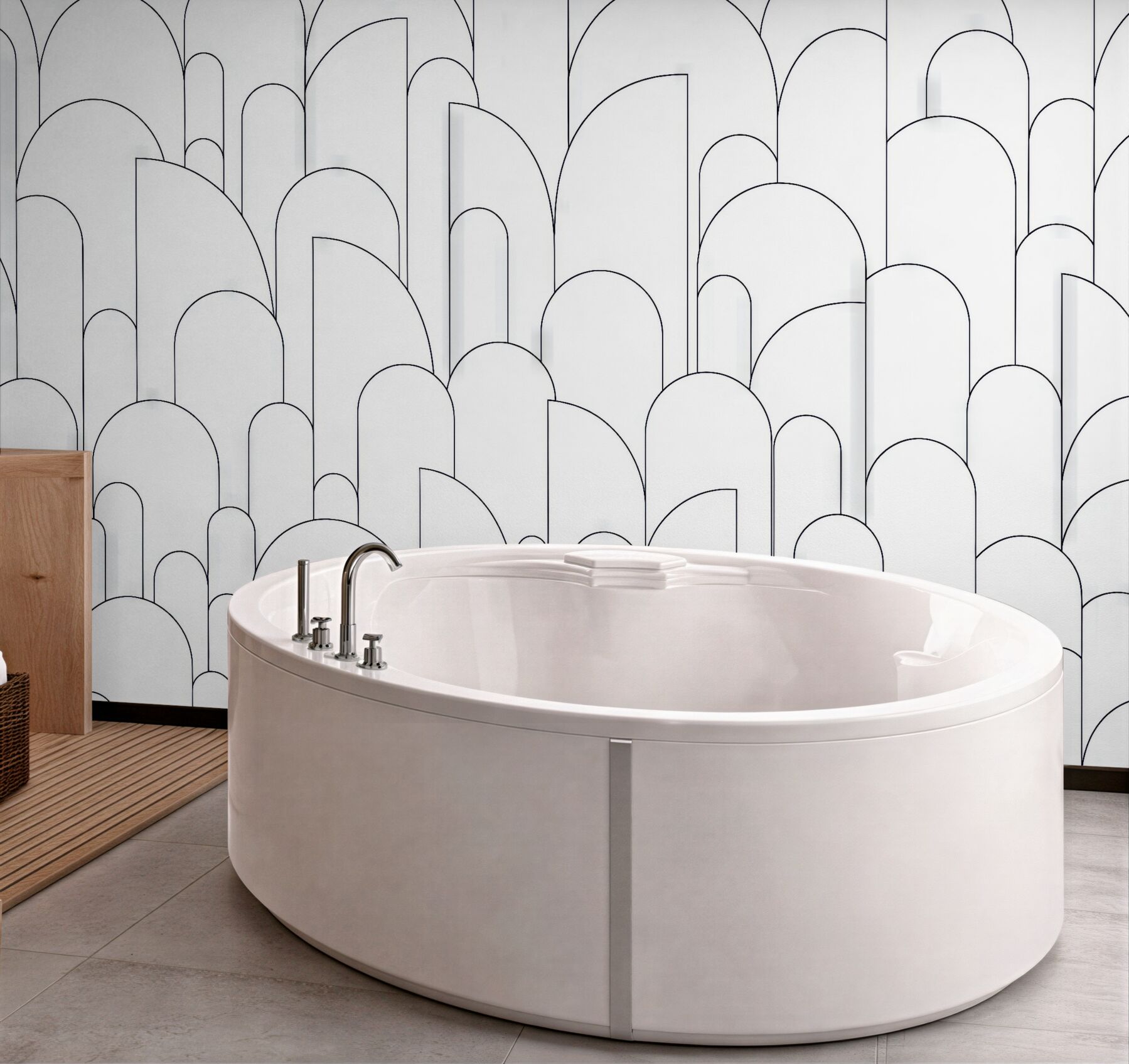 Fototapeta minimalistyczne łuki w nowoczesnym rytmie