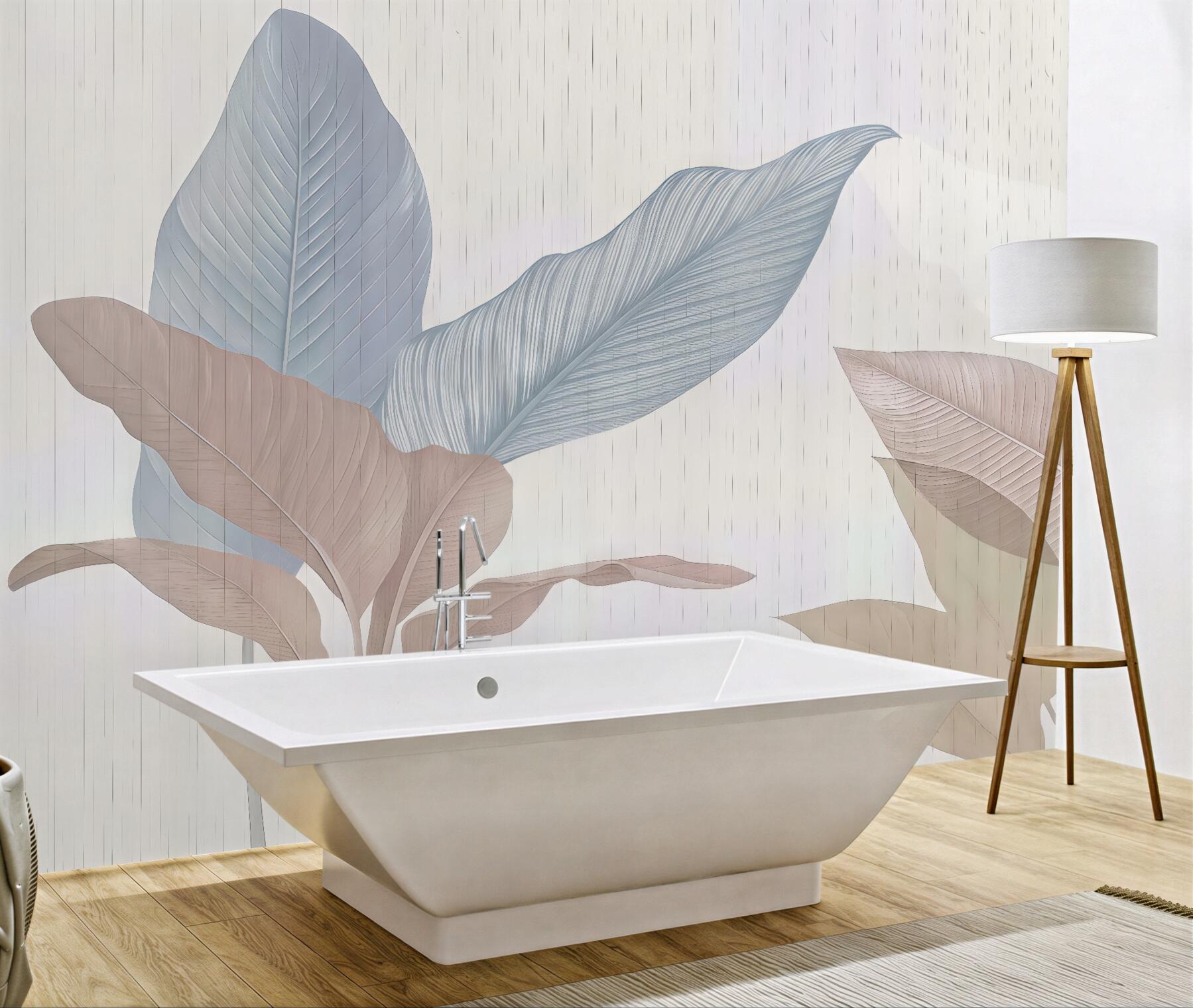 Fototapeta pastelowe liście tropikalnej harmonii