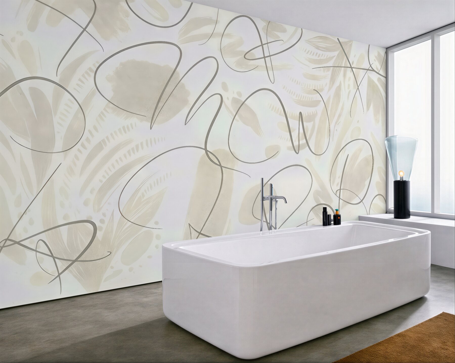 Fototapeta delikatna abstrakcja w kremowych tonach