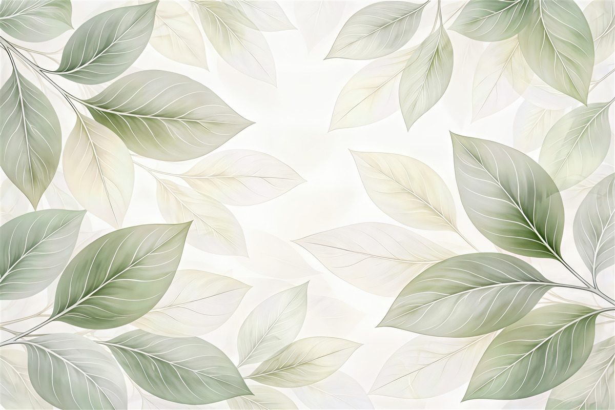 Fototapeta pastelowe liście w delikatnej harmonii