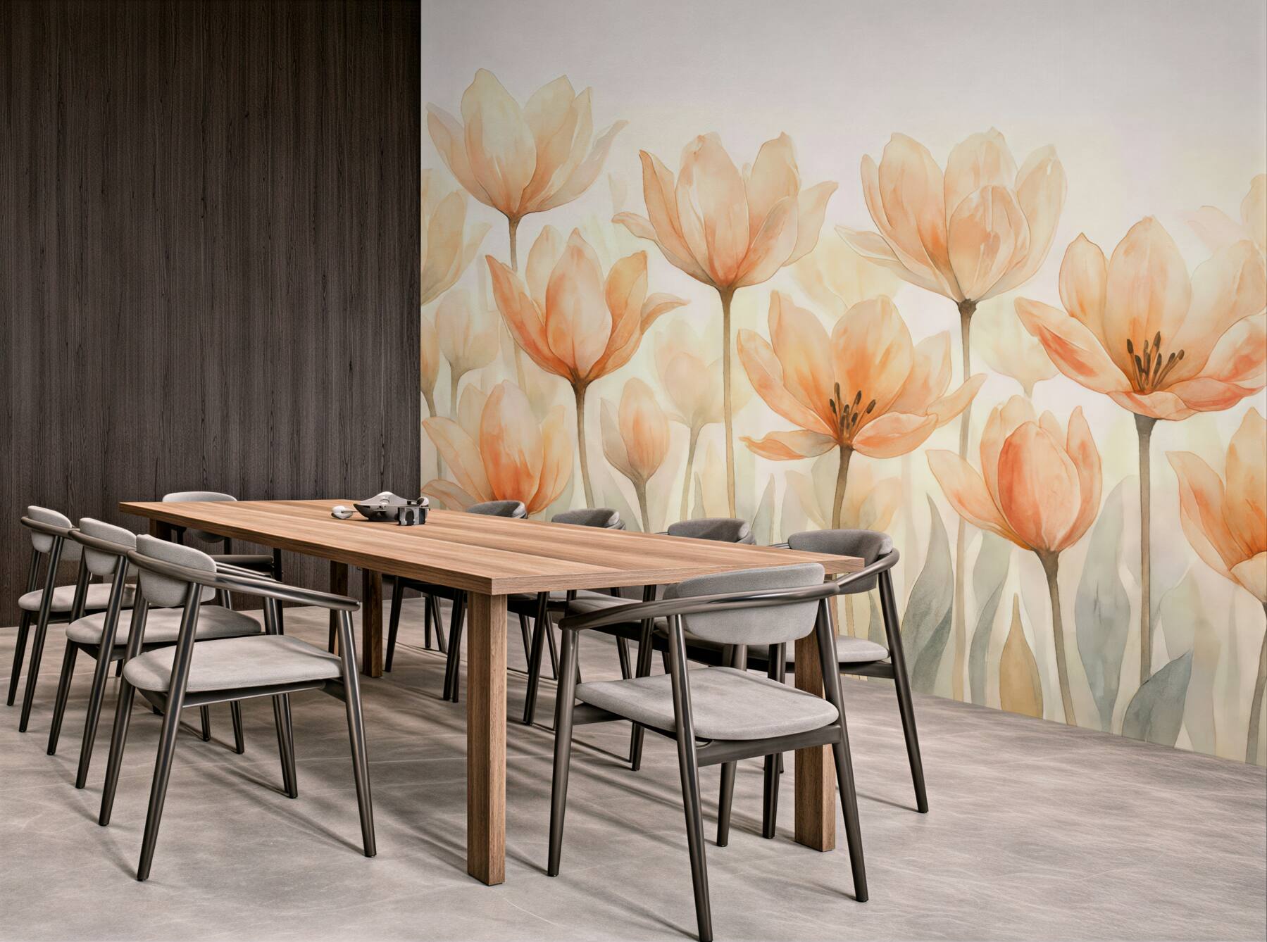 Fototapeta delikatne magnolie w pastelowej akwareli