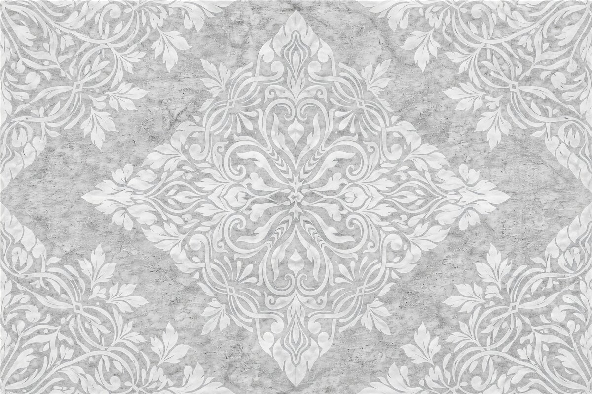 Fototapeta szary ornament w stylu glamour