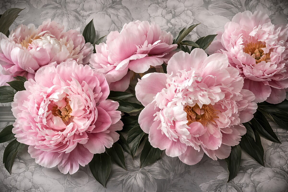 Fototapeta różowe piwonie w eleganckim rozkwicie