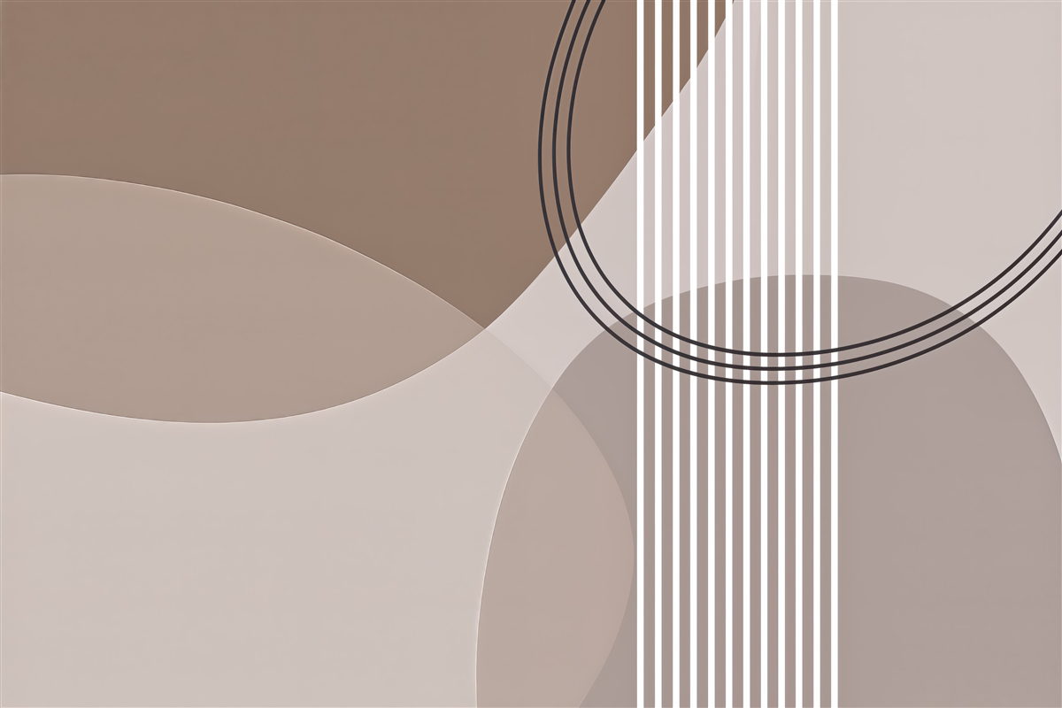 Fototapeta geometryczna harmonia w taupe