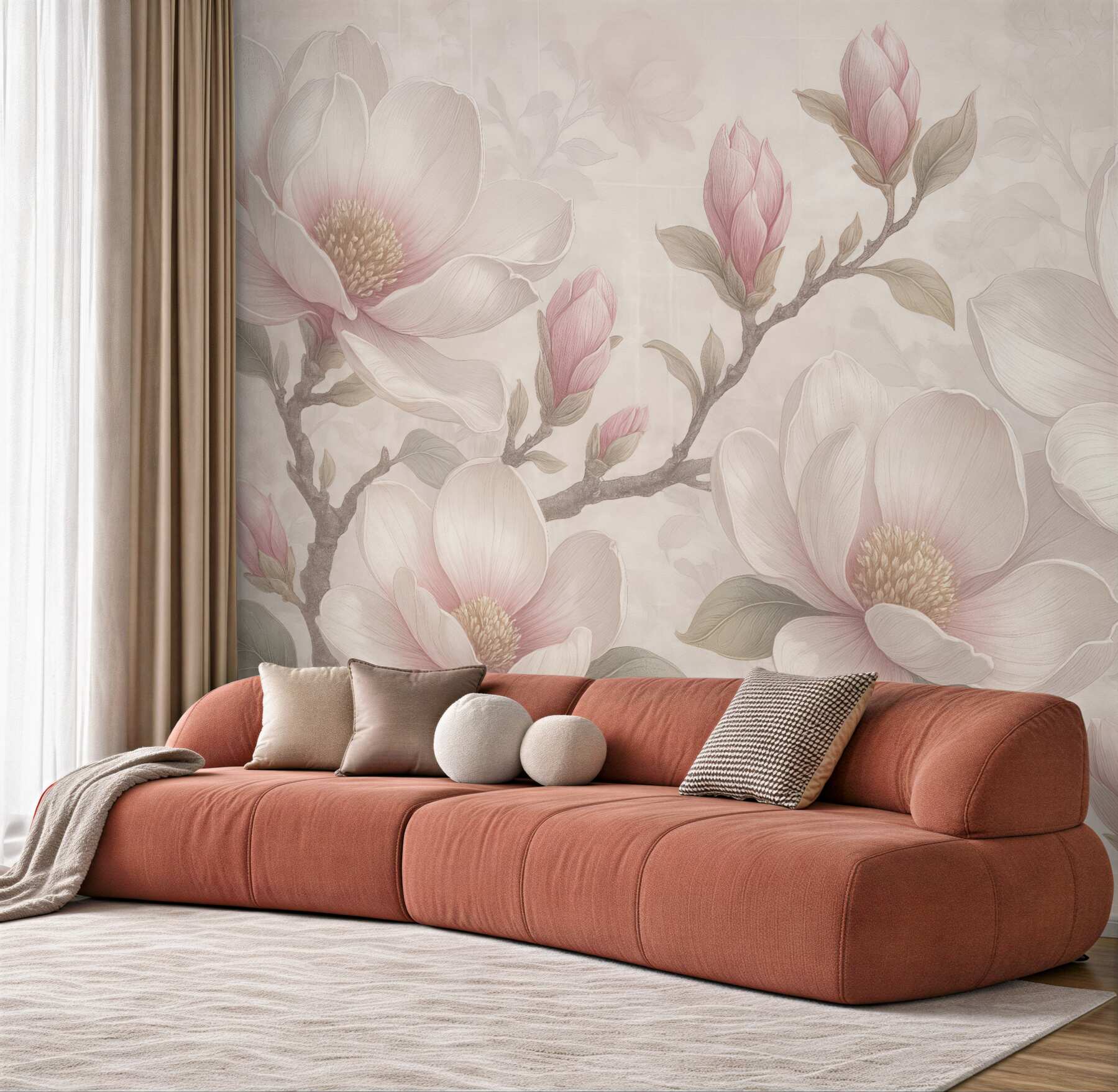 Fototapeta delikatne magnolie w pastelowym blasku