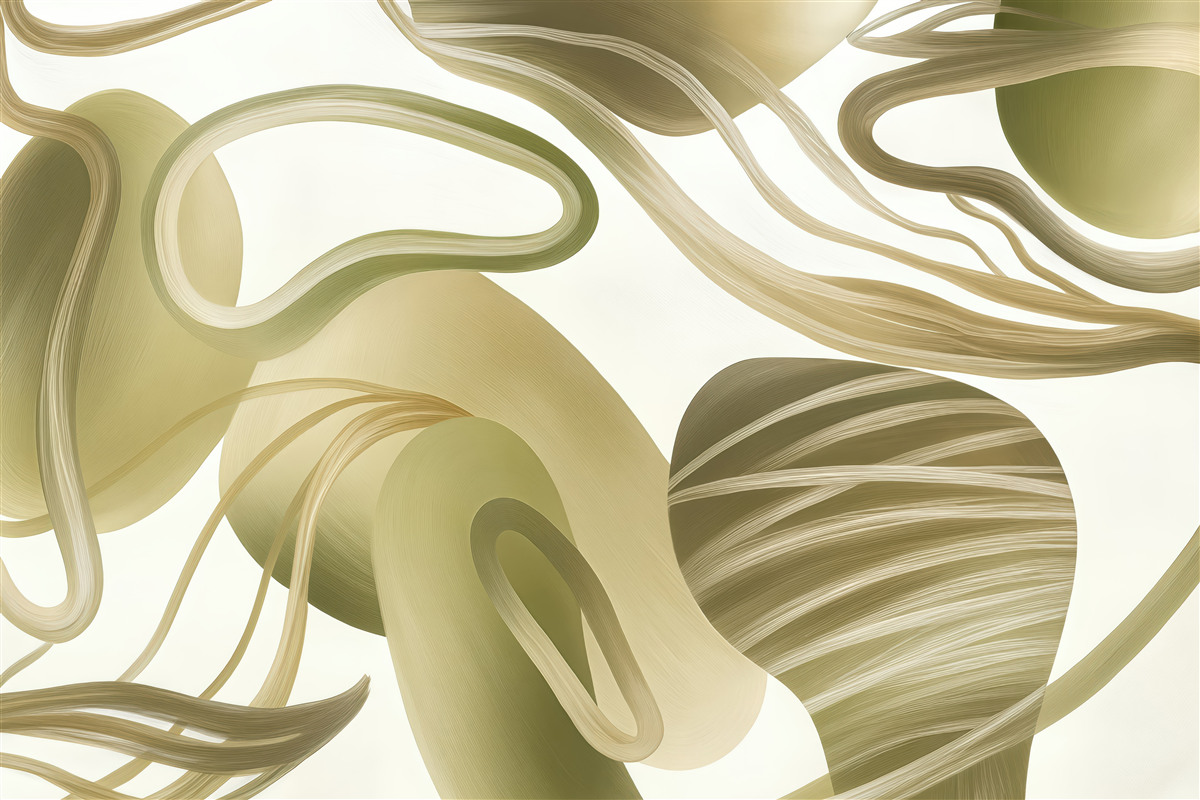 Fototapeta abstrakcyjne złoto oliwkowe linie flow