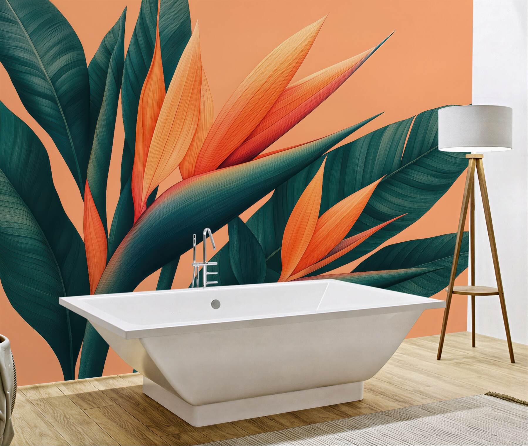 Fototapeta rajski kwiat w tropikalnym stylu