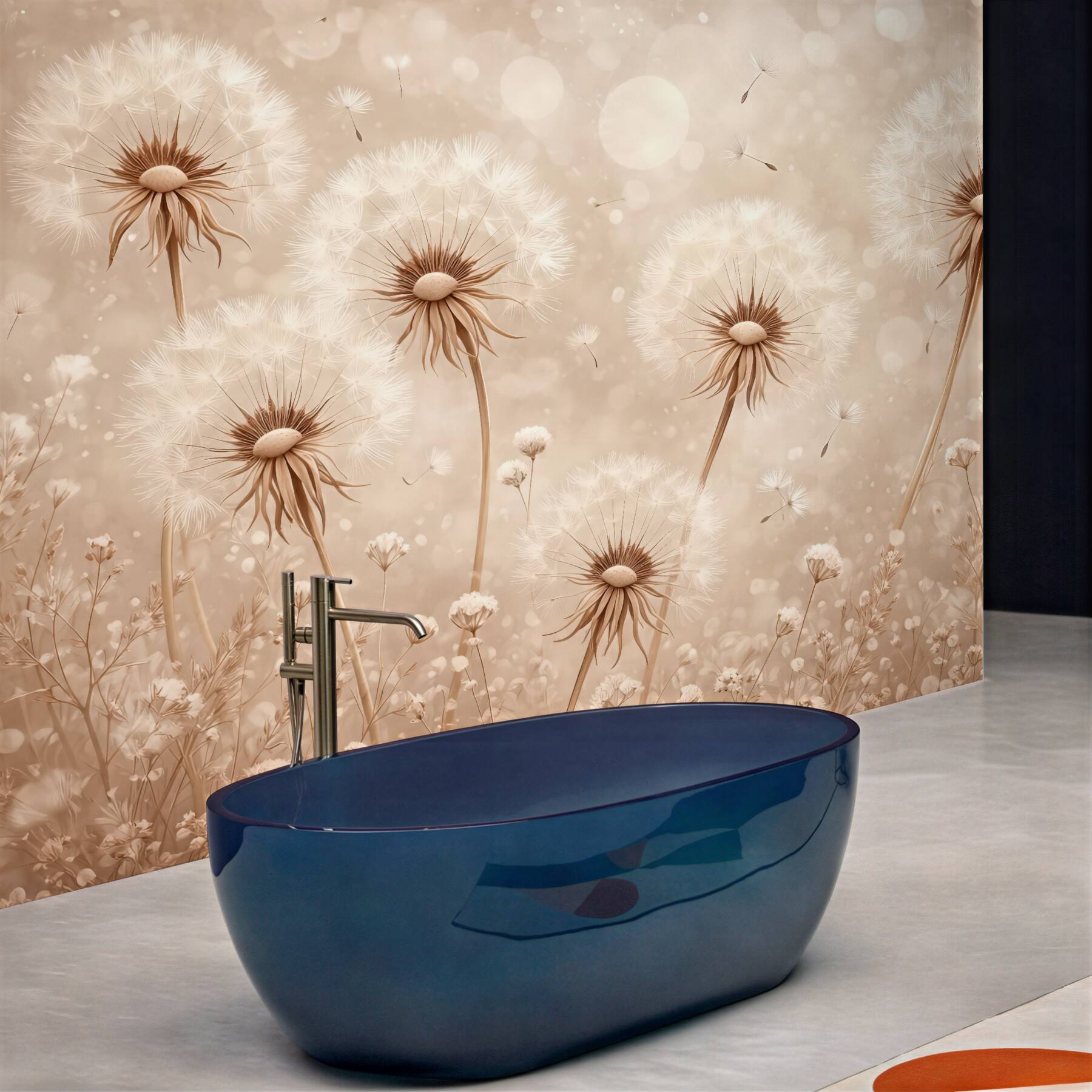 Fototapeta subtelne dmuchawce w złotej mgle