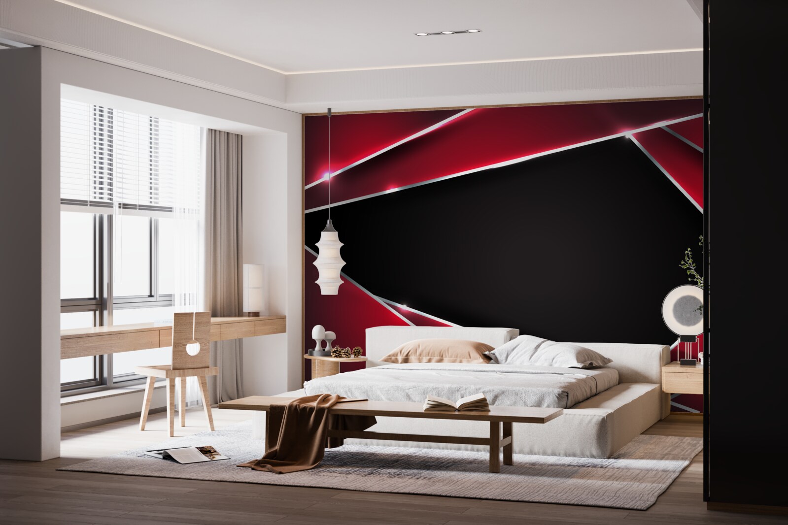 Fototapeta ekskluzywne tło w kolorach czerwonym i czarnym