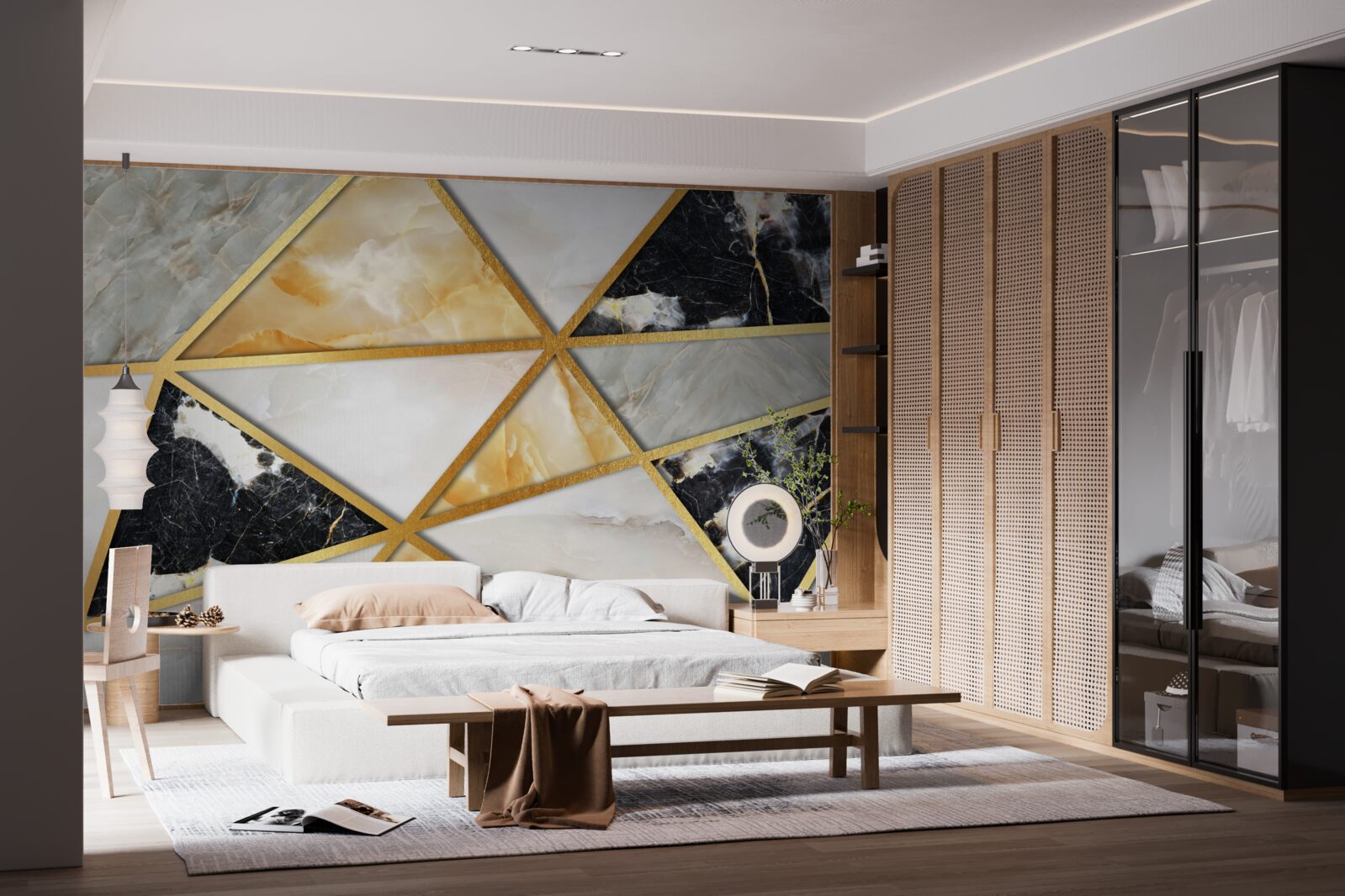 Fototapeta marmurowe tło z geometrycznym wzorem