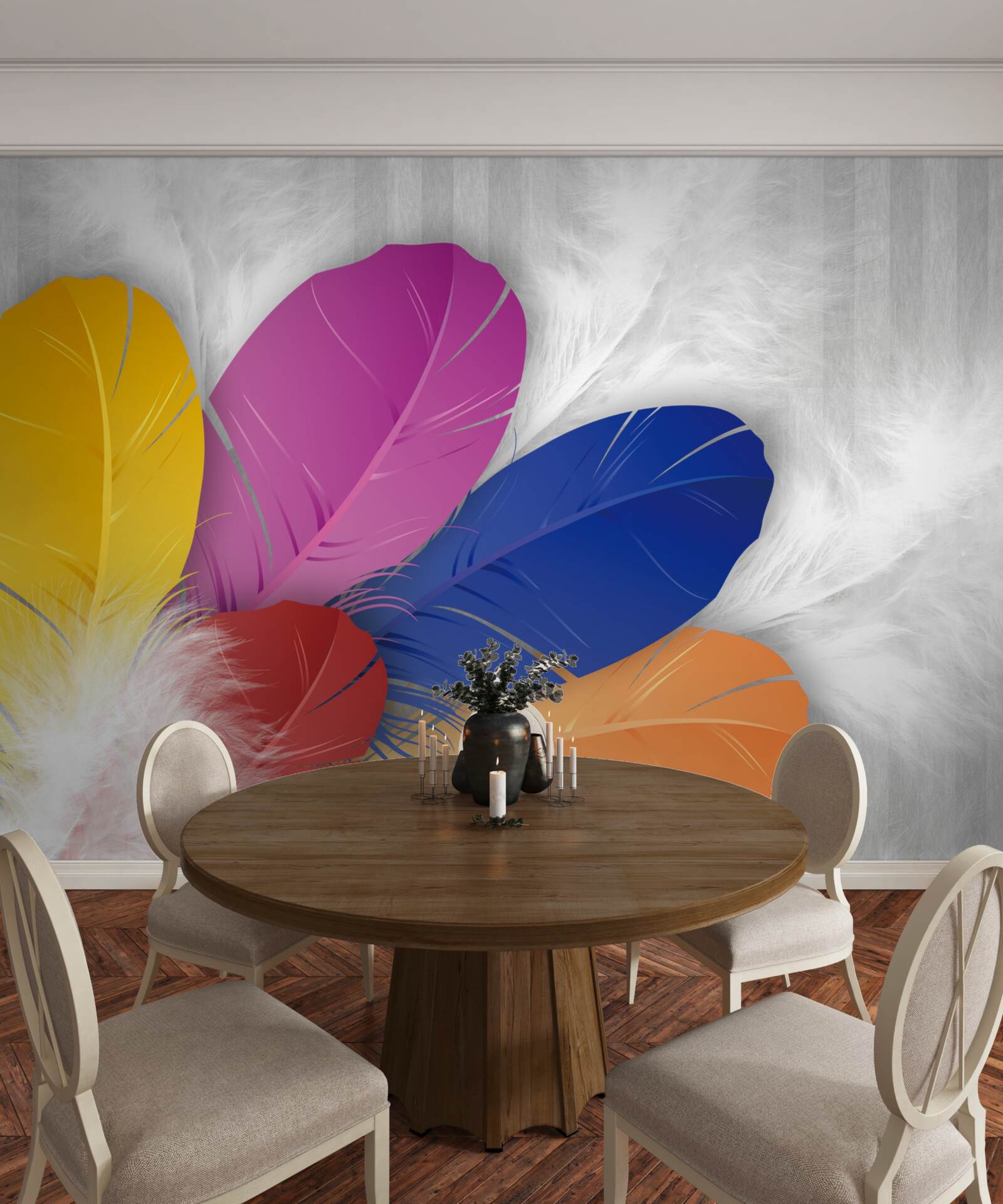 Fototapeta jasne i starannie wypolerowane pióra