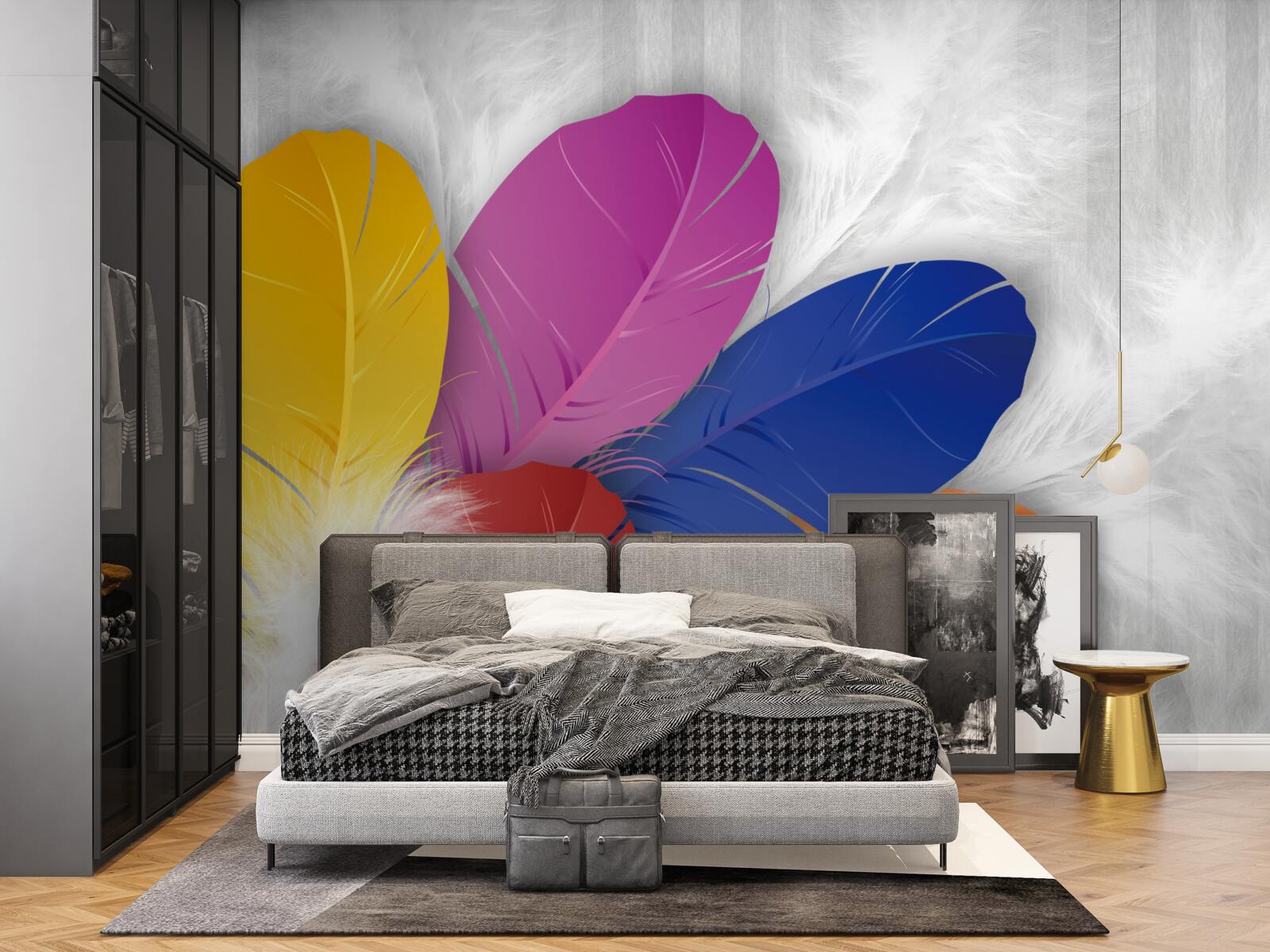 Fototapeta jasne i starannie wypolerowane pióra