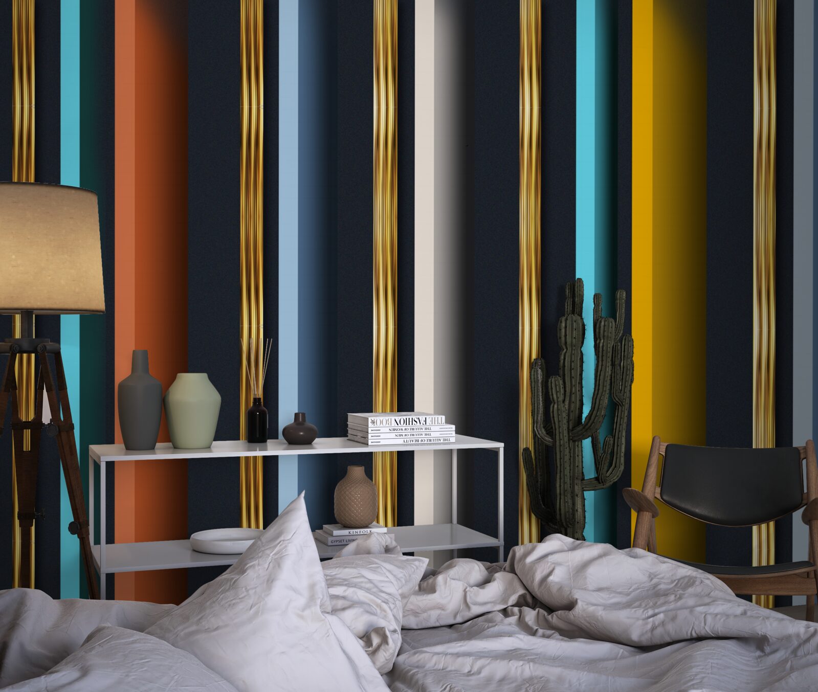 Fototapeta pionowe linie w różnych kolorach