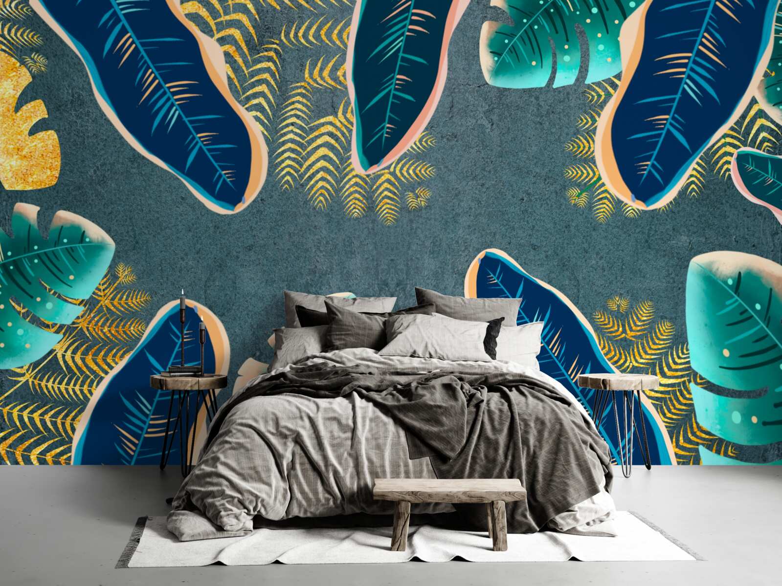 Fototapeta niekonwencjonalnie narysowane ciemne pióra