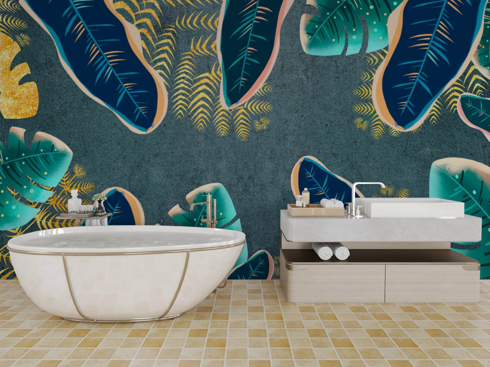 Fototapeta niekonwencjonalnie narysowane ciemne pióra