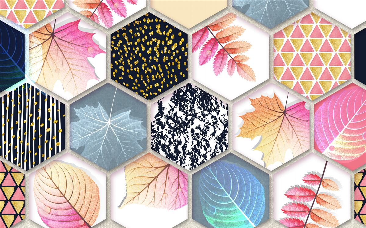 Fototapeta mozaika jesiennych liści
