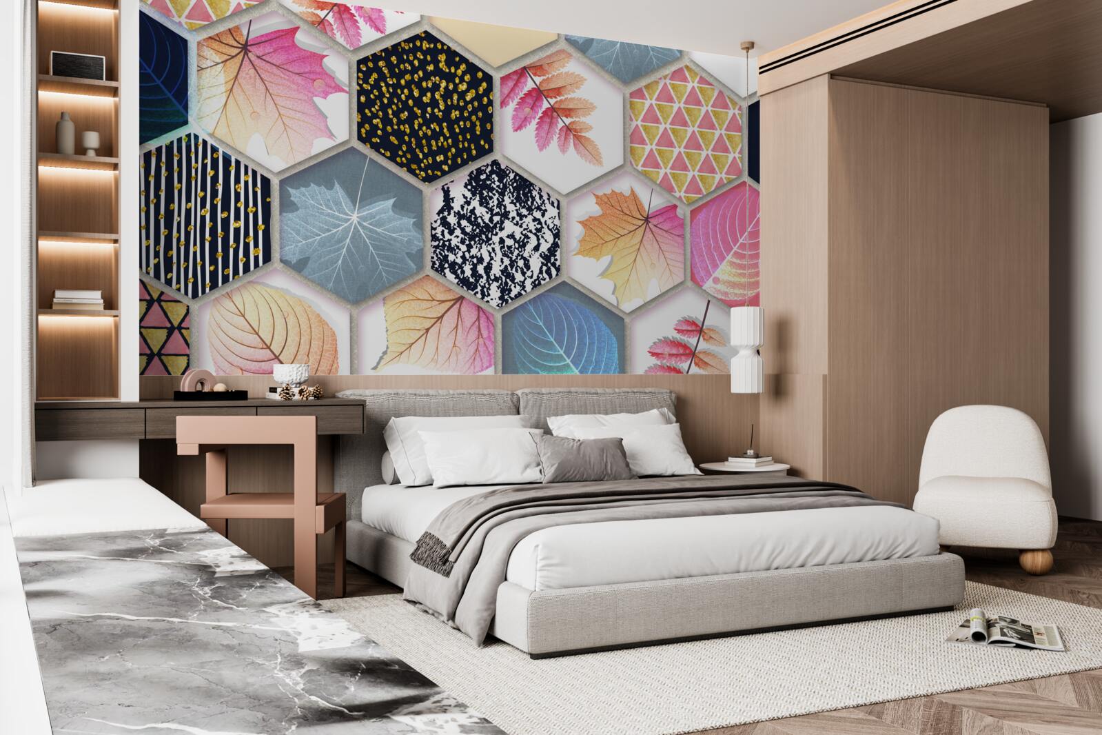 Fototapeta mozaika jesiennych liści