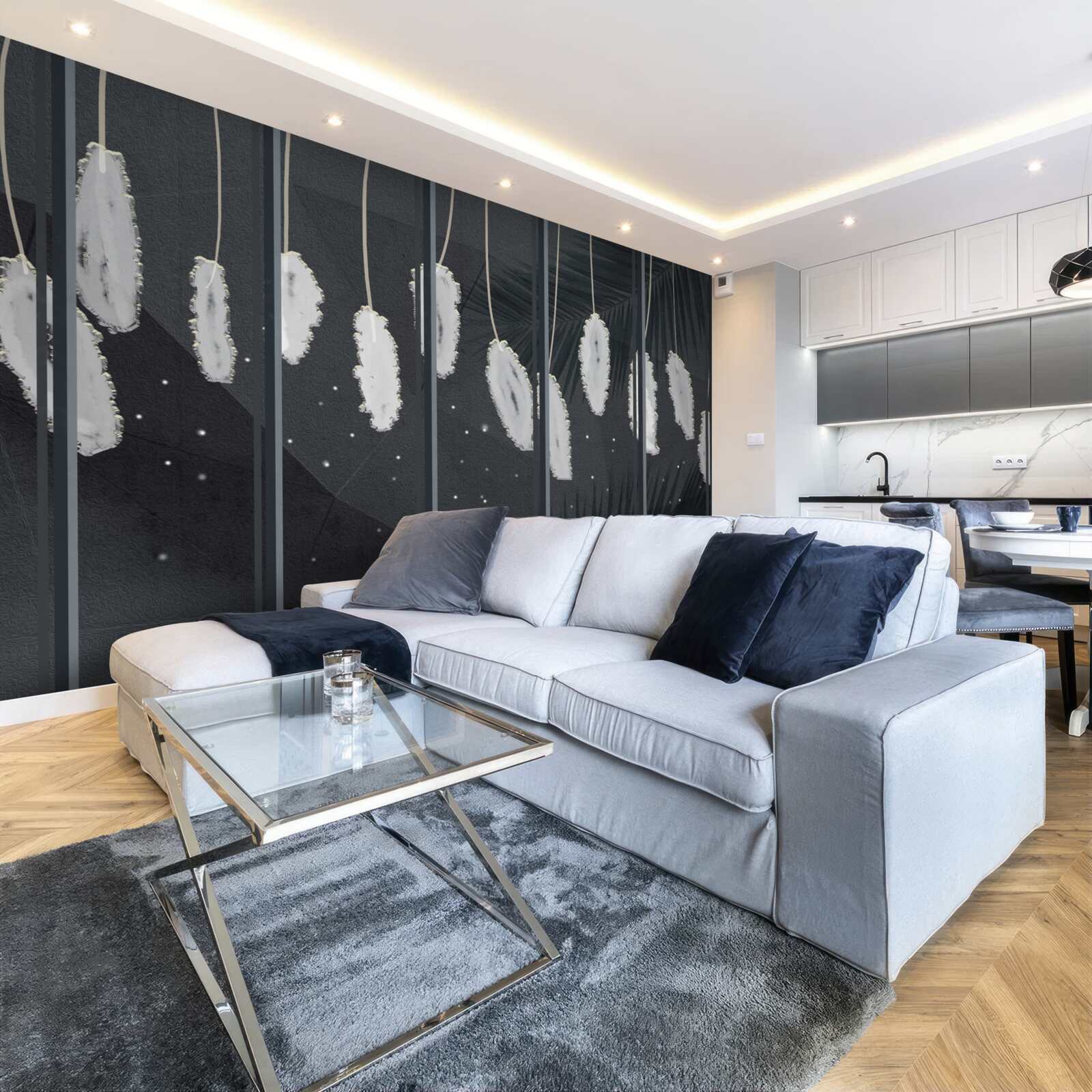 Fototapeta fuzz za wieczorną szybą