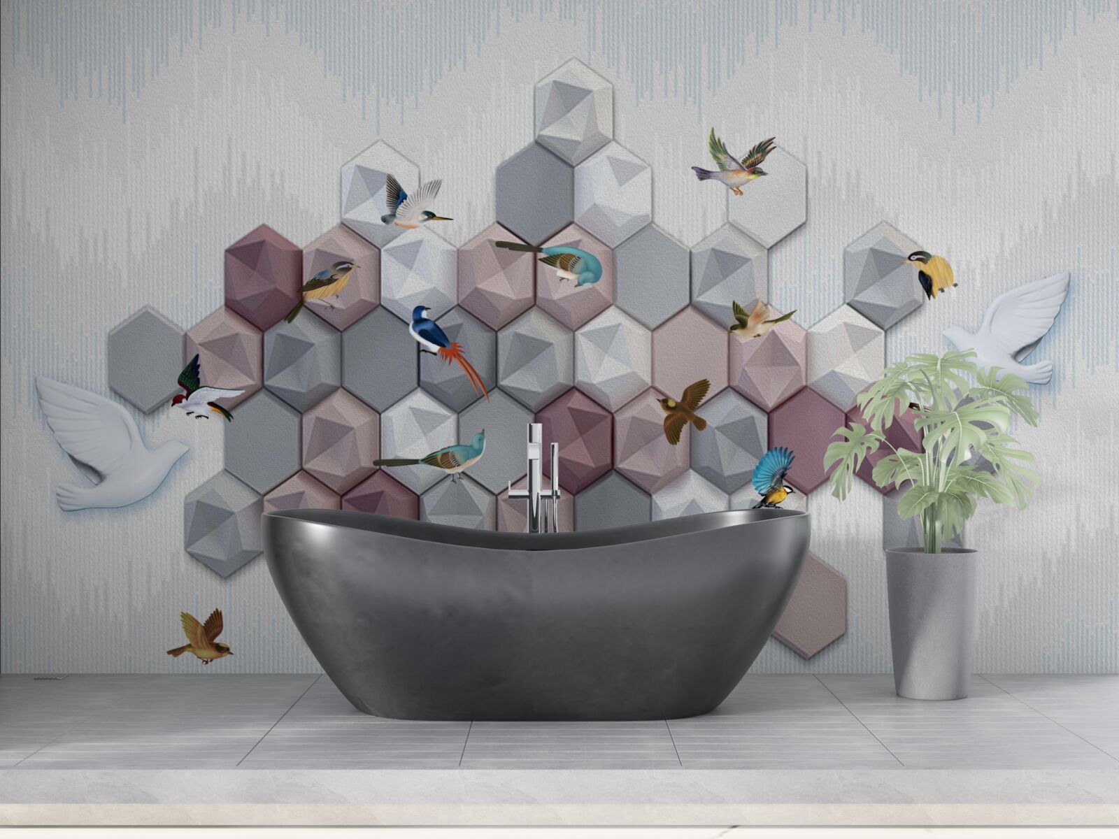 Fototapeta cząsteczki w kształcie pięciokątów