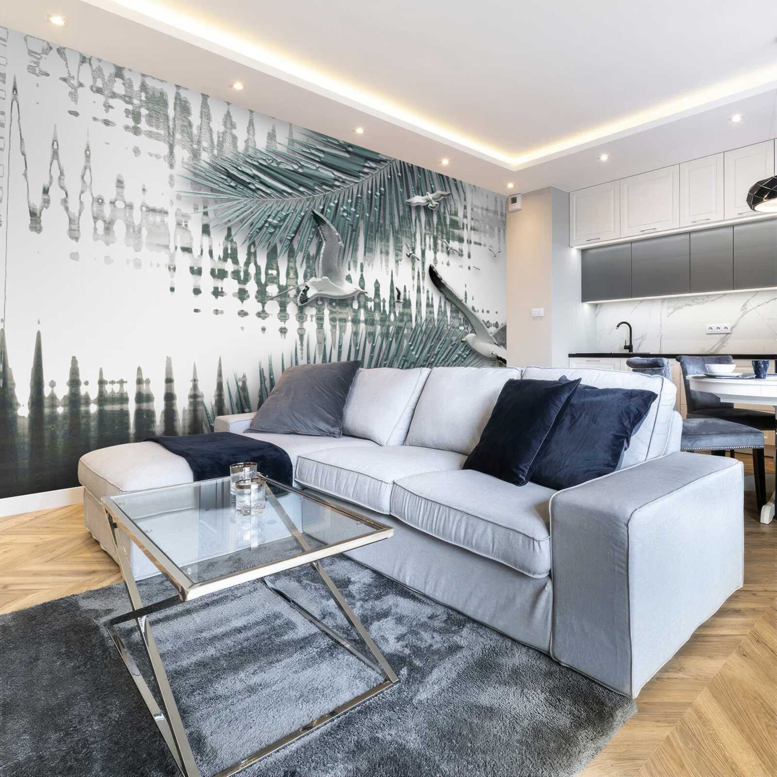 Fototapeta mewy i pióra