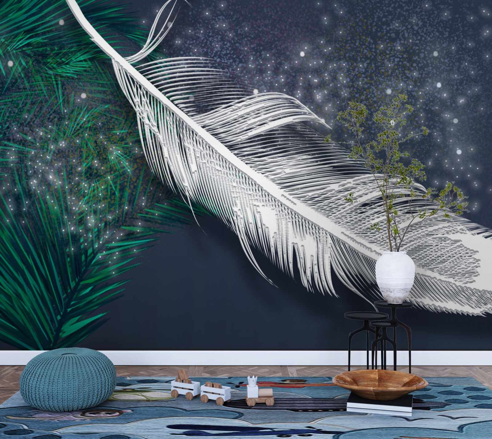 Fototapeta wolumetryczne śnieżnobiałe upierzenie