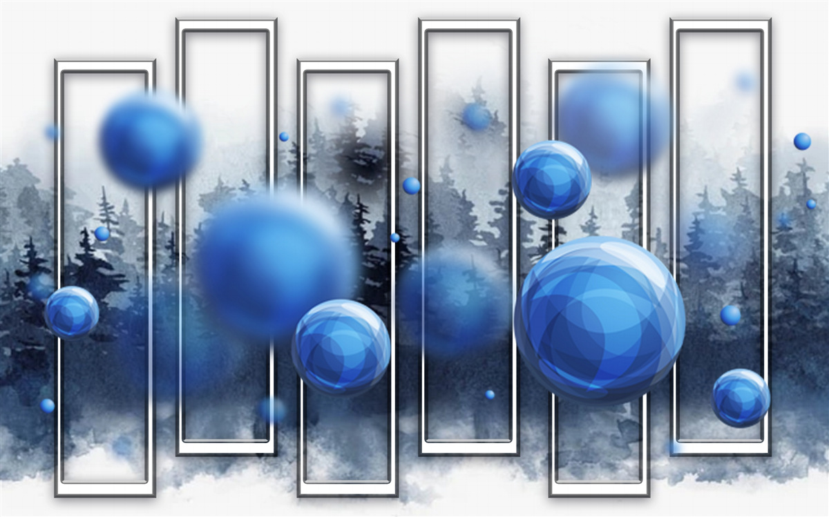 Fototapeta metafora niebieskich kropli wilgoci deszczowej