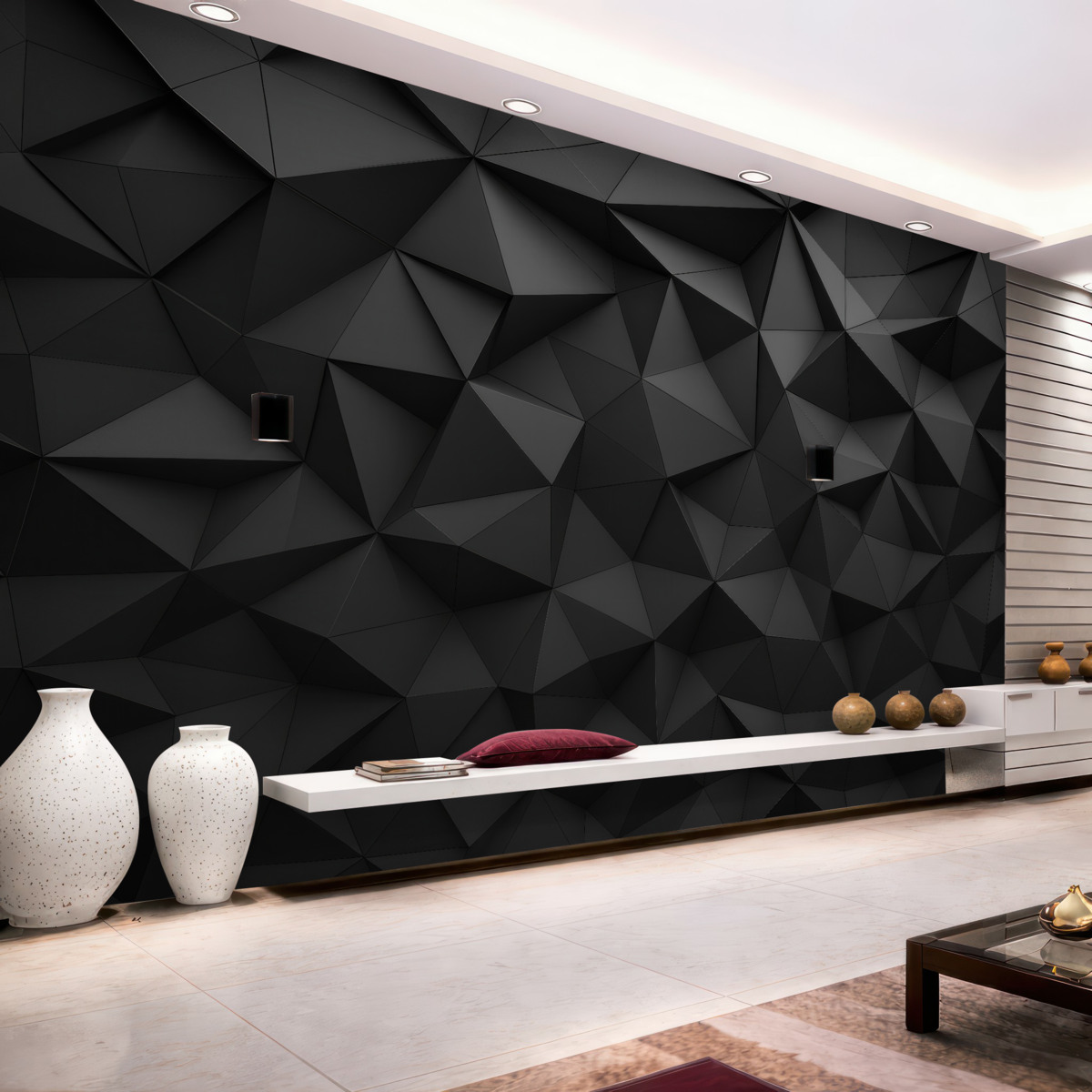 Fototapeta Szare trójkąty.