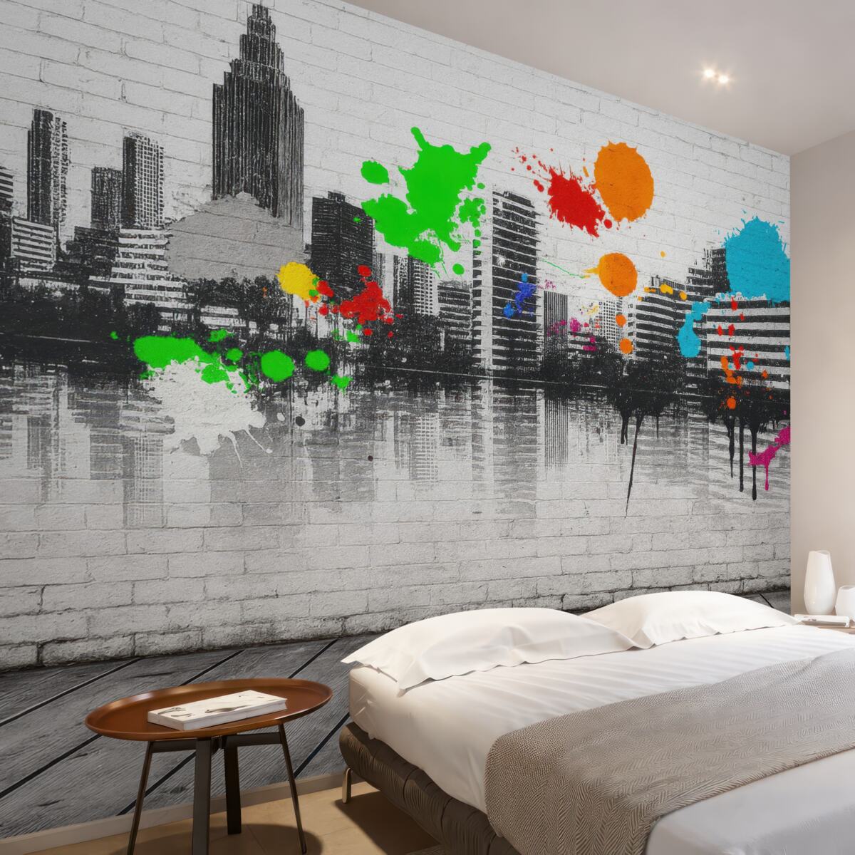 Fototapeta Miasto na ścianie, urbanistyczny styl.