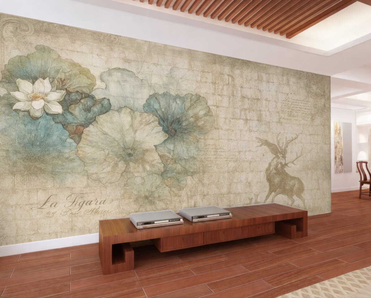 Fototapeta Rośliny i poszukiwanie w stylu grunge.