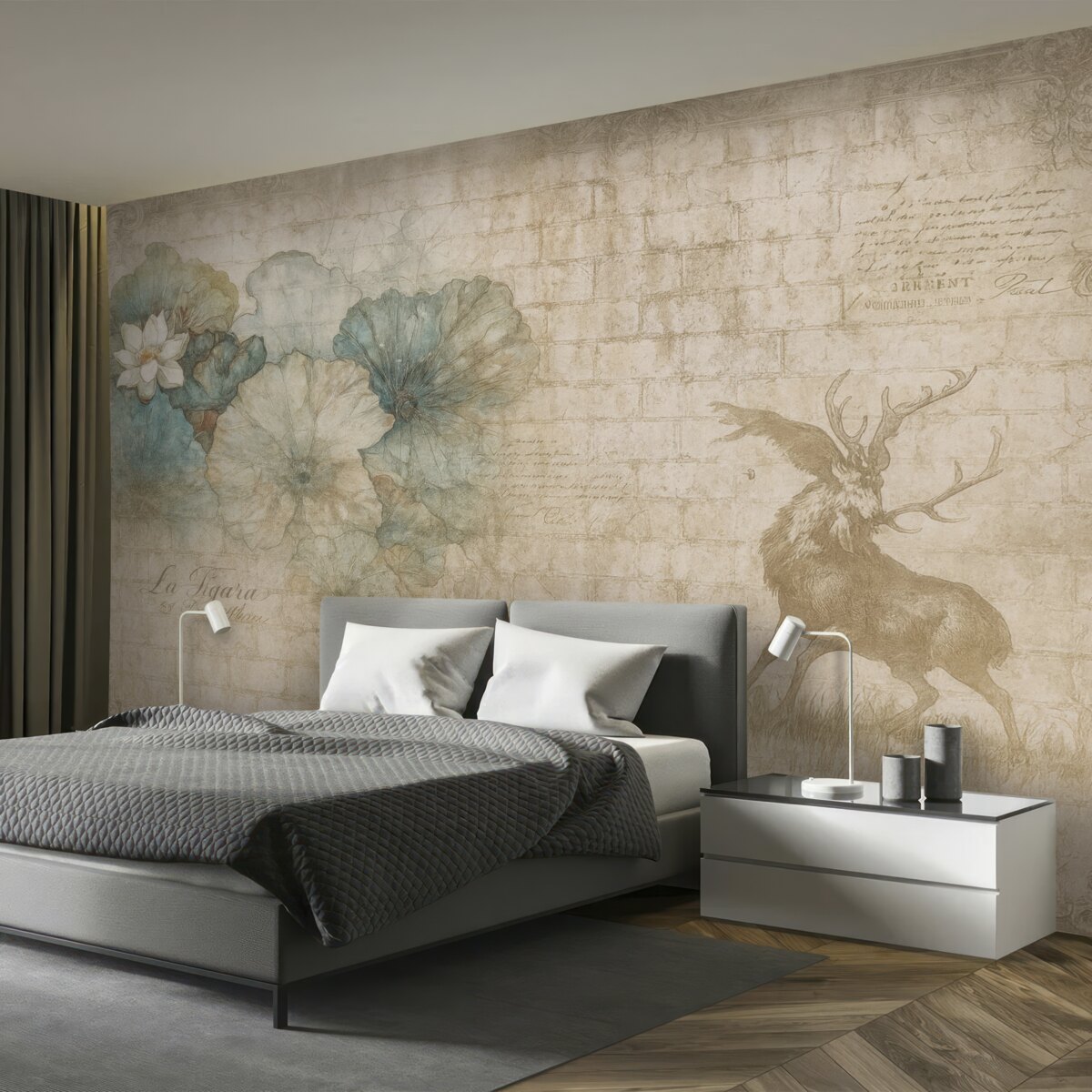 Fototapeta Rośliny i poszukiwanie w stylu grunge.