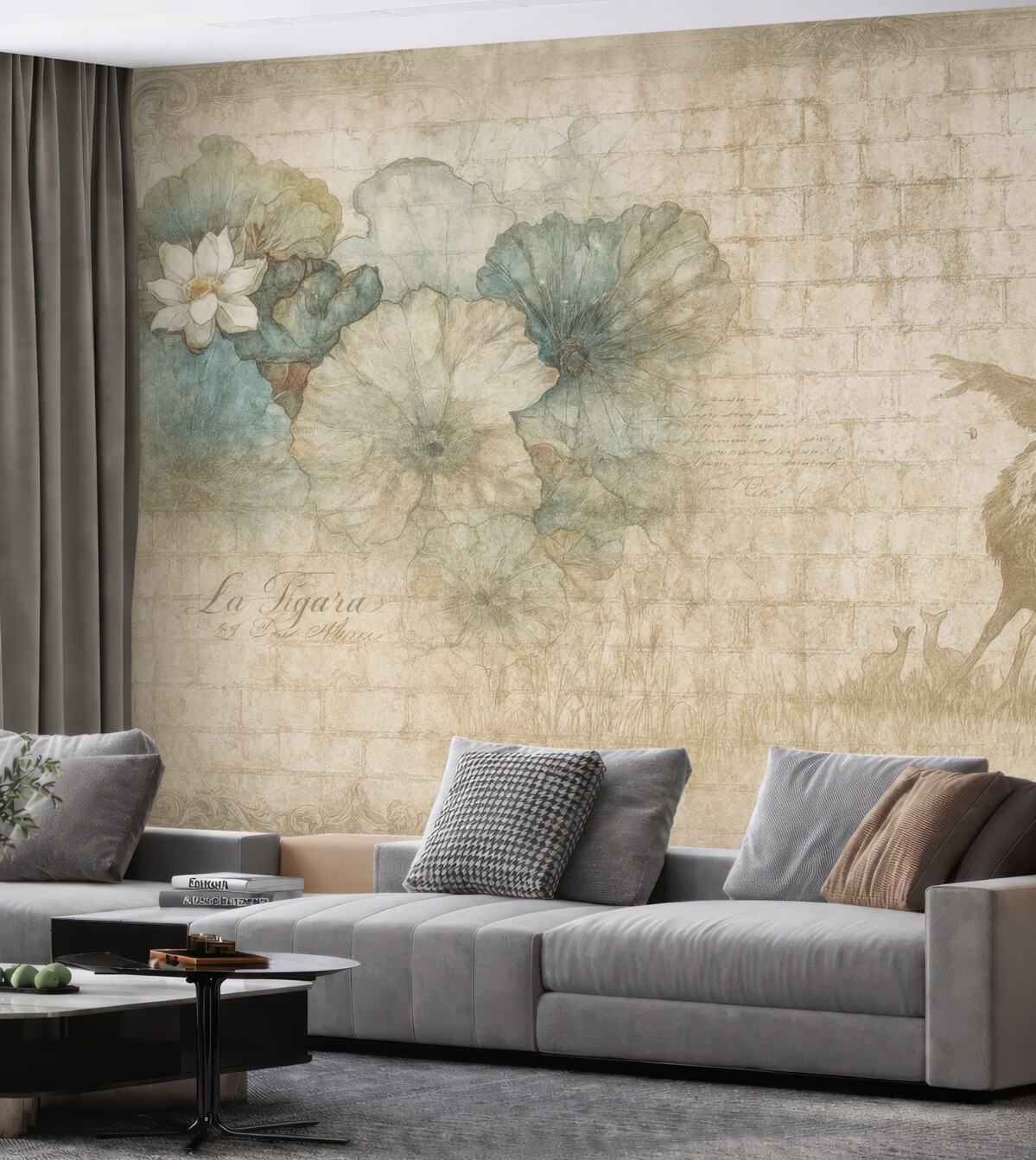 Fototapeta Rośliny i poszukiwanie w stylu grunge.