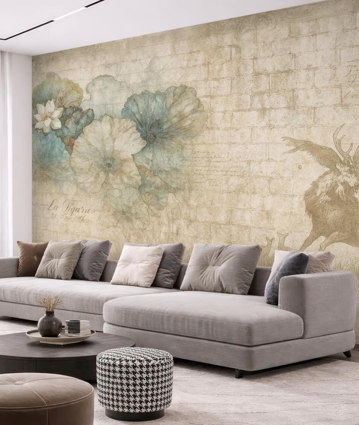 Fototapeta Rośliny i poszukiwanie w stylu grunge.