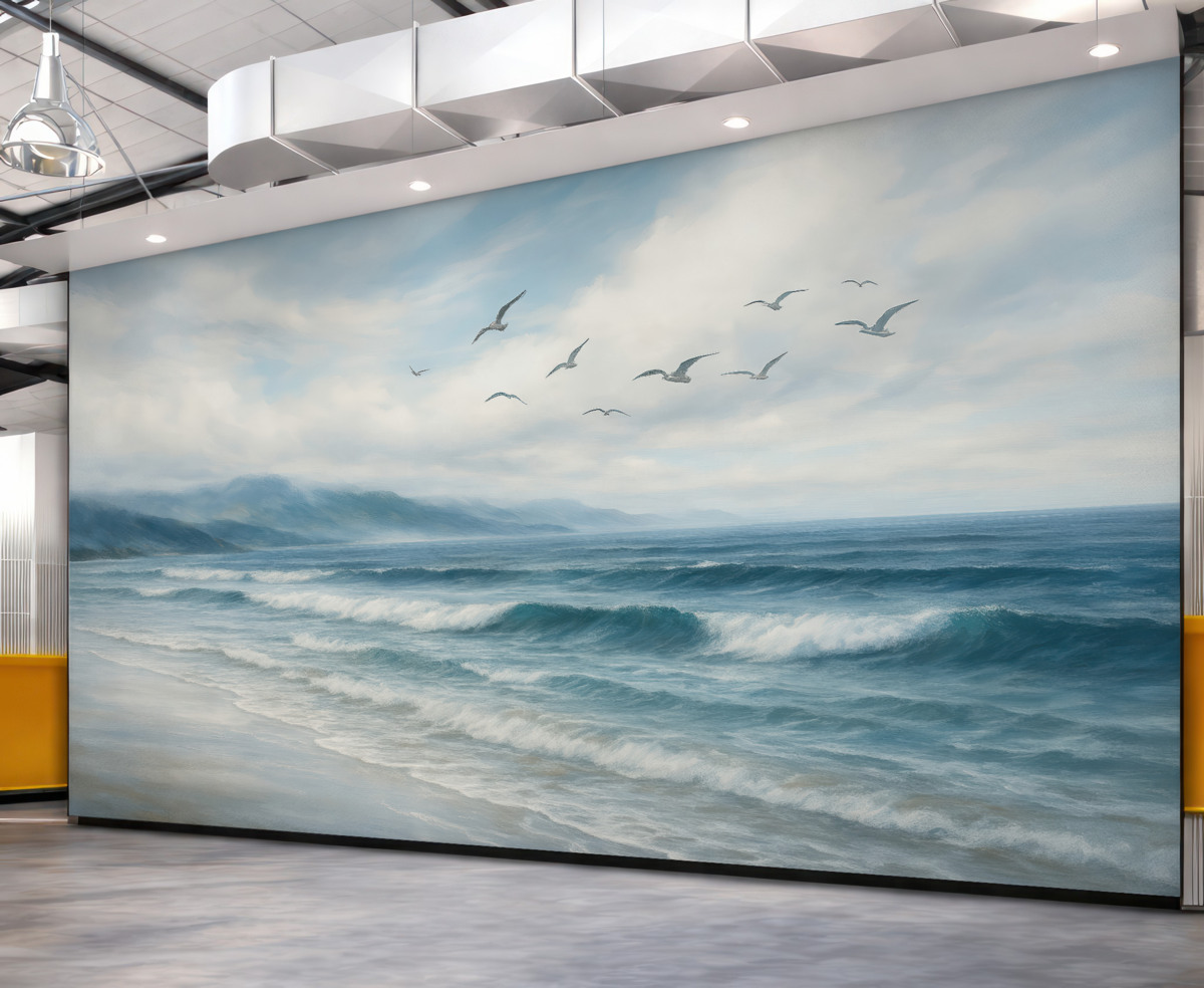 Fototapeta Mewy przy morzu.