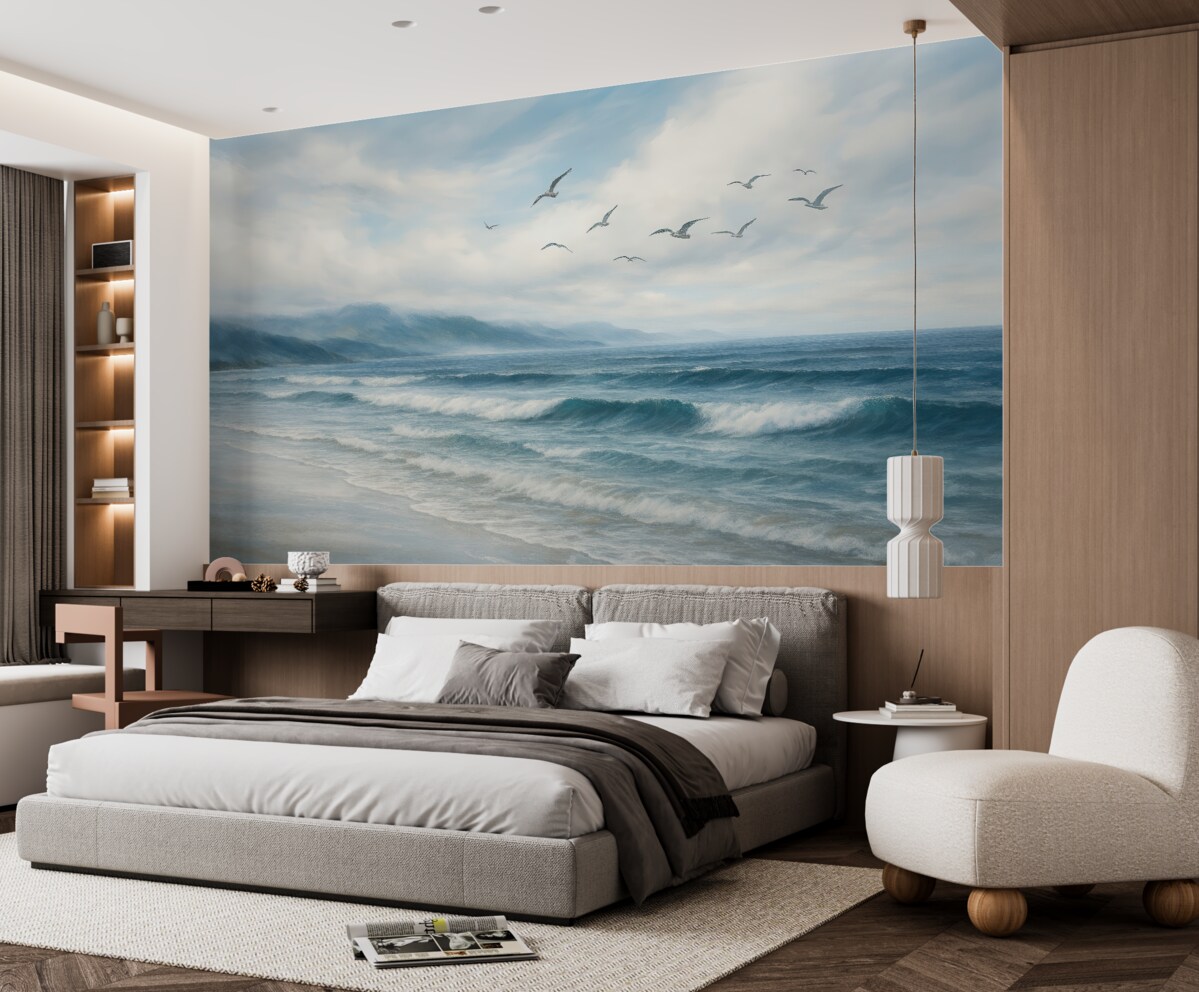 Fototapeta Mewy przy morzu.