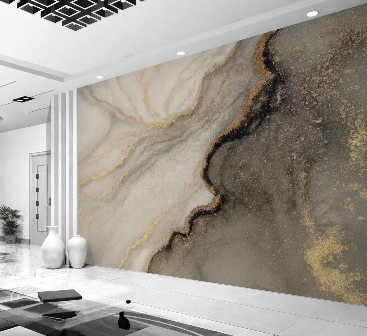 Fototapeta Szary liquid.