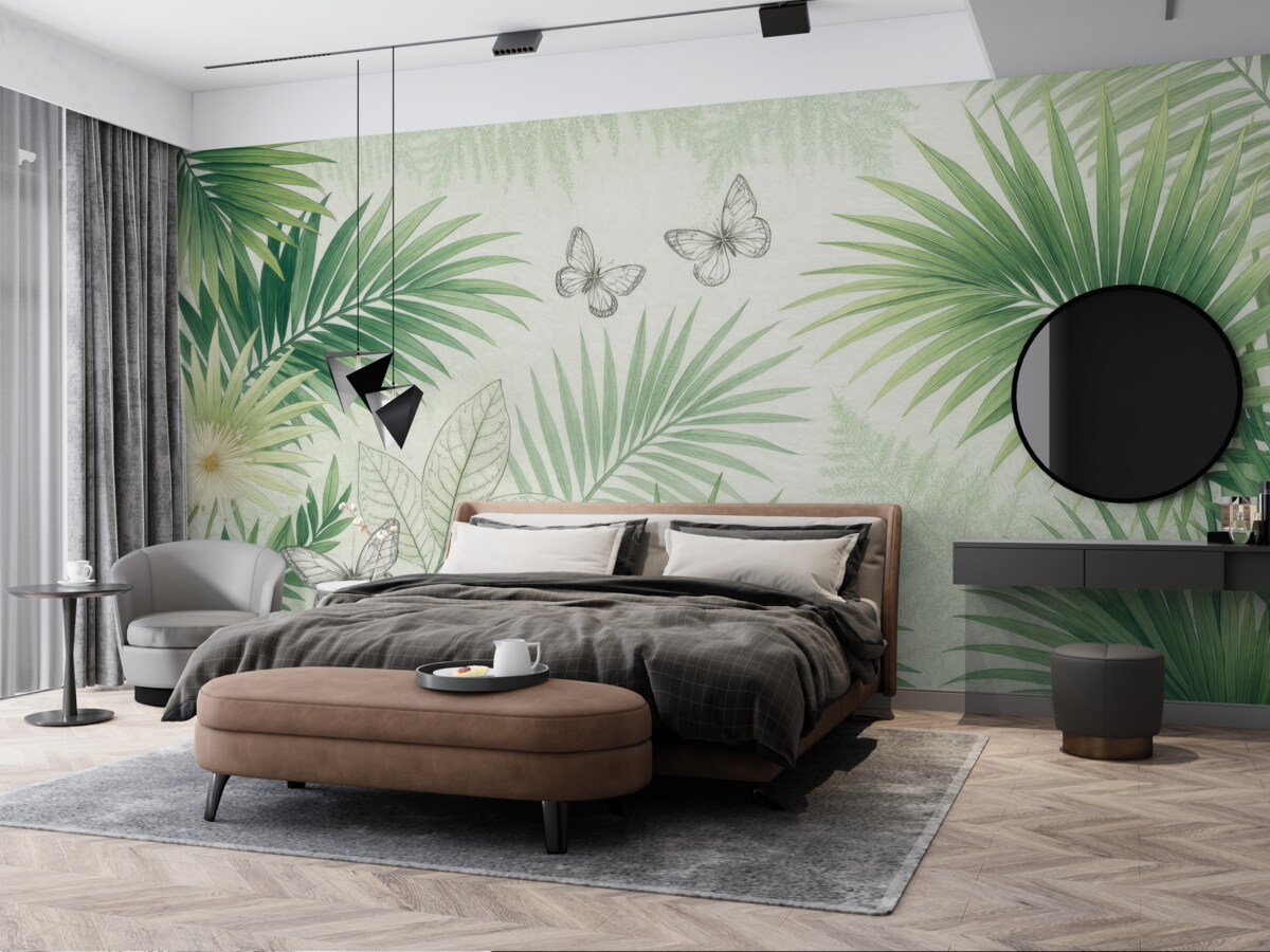 Fototapeta Zielone konary palm.