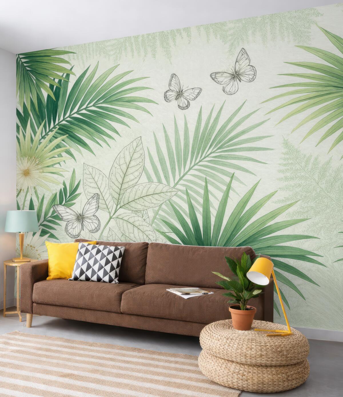 Fototapeta Zielone konary palm.