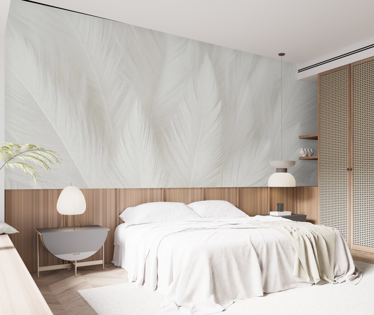 Fototapeta Białe piórka.